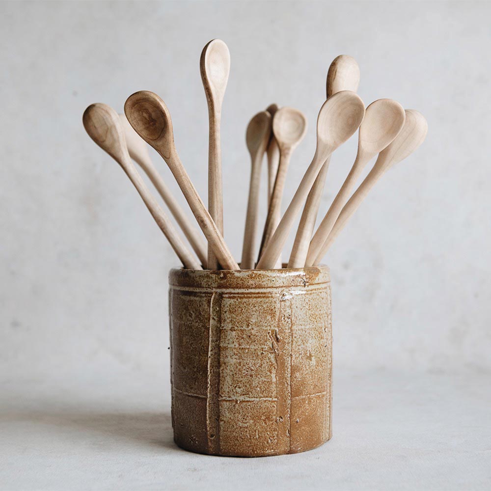 Hand Carved Maple Wood Tasting Spoon - Perfect for Wine, Cheese, Olive Oil & Gourmet Food Tasting - Elegant Kitchen & Dining Accessory