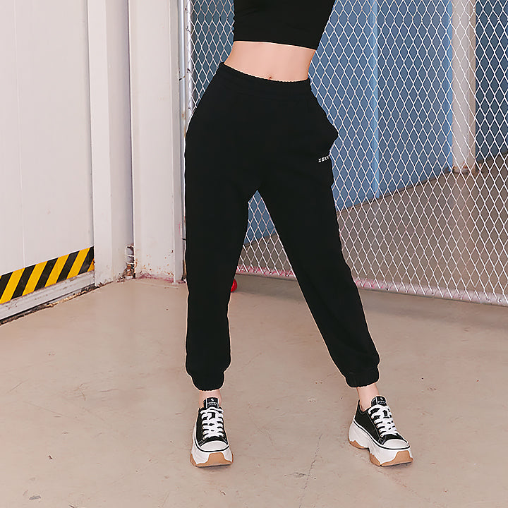 Stylish Women's Pintuck Jogger Pants - Comfortable High Waisted Lounge Pants for Yoga, Running & Casual Wear | Trendy Elastic Waist Tapered Leg Sweatpants
