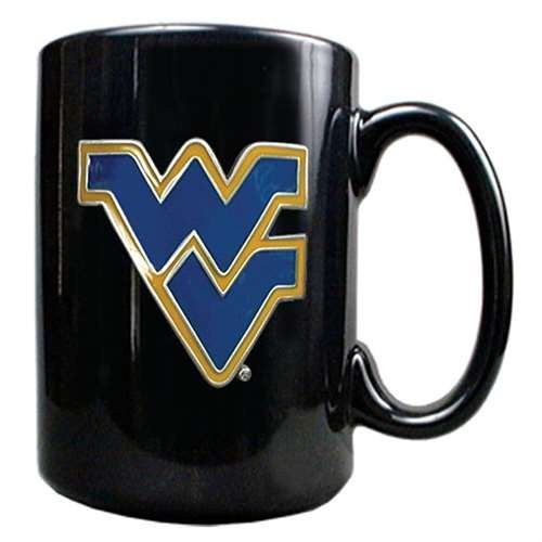 West Virginia Mountaineers 15oz Black Ceramic Coffee Mug - Perfect for Game Day, Office Use & Gift Giving