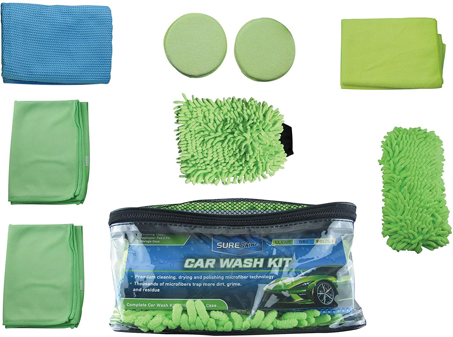 Premium 9-Piece Car Wash Kit - High-Quality Tools for DIY Car Cleaning at Home | Perfect for Car Enthusiasts & Detailing Professionals