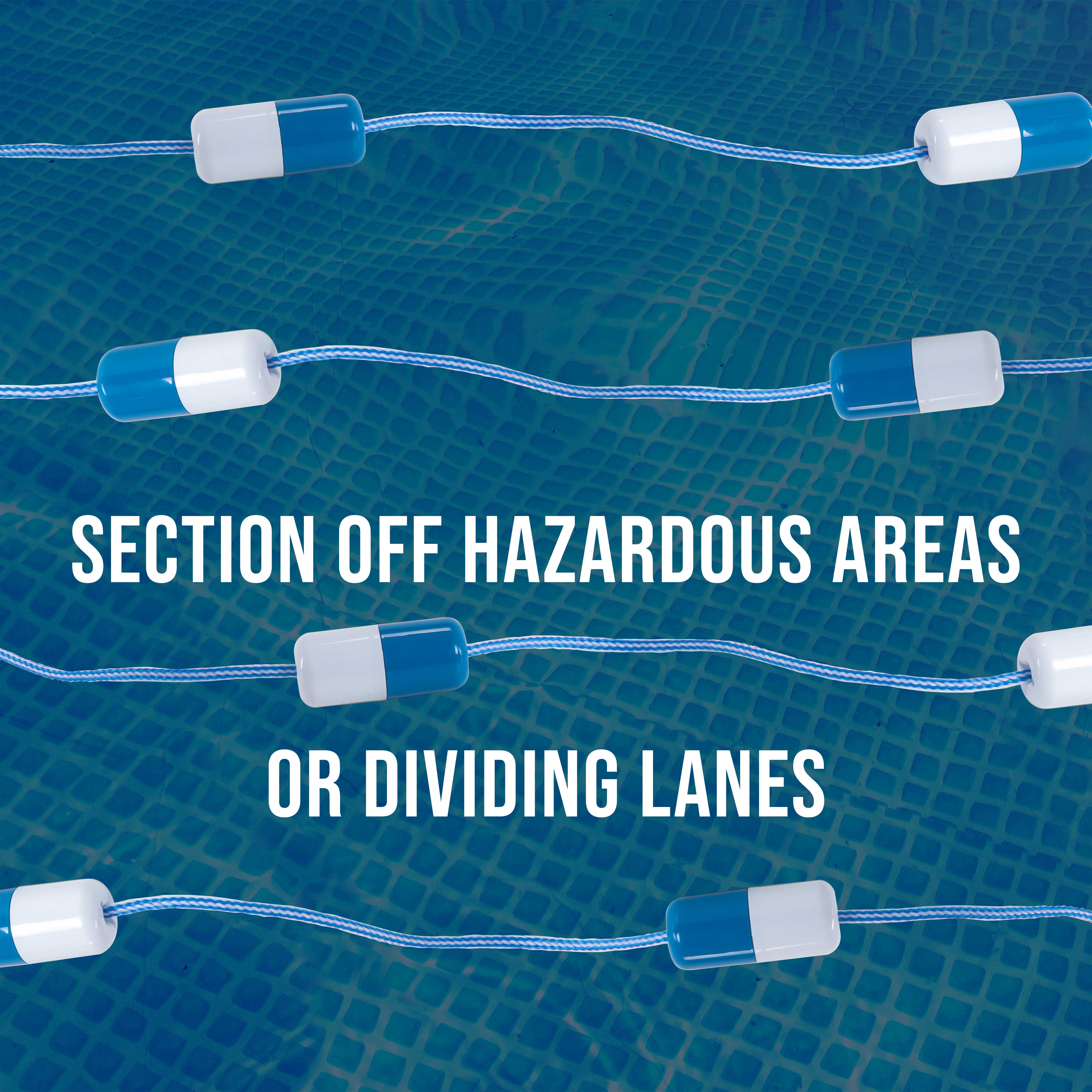 Adjustable 16-20ft Pool Safety Rope with Floating Buoys - U.S. Pool Supply for Hazardous Area Sectioning & Lane Division - Perfect for Swimming Pools, Water Parks & Backyard Safety