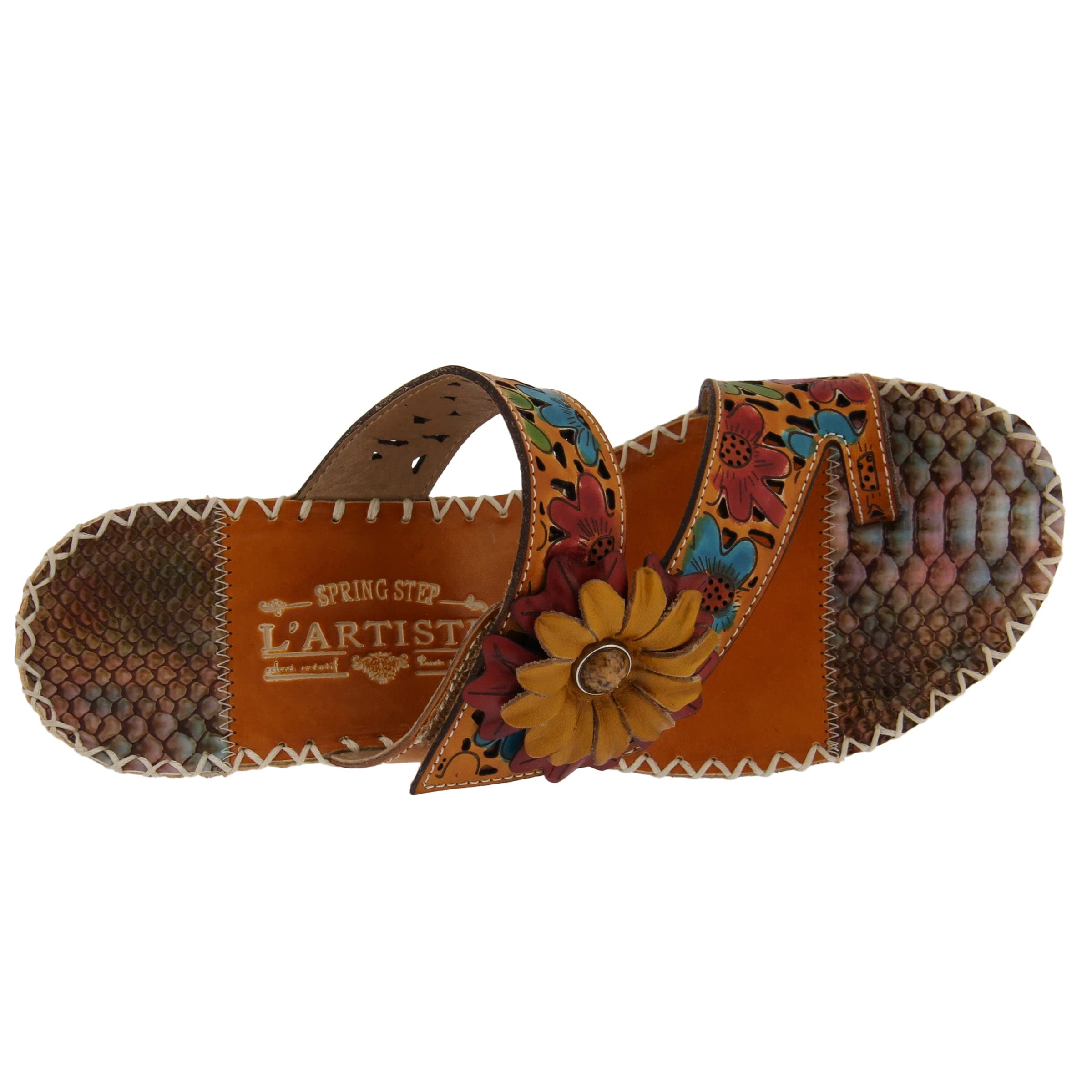 Spring Step L'Artiste Women's Vardi Comfort Slide Sandals - Breathable & Lightweight for Summer, Beach, and Casual Outings