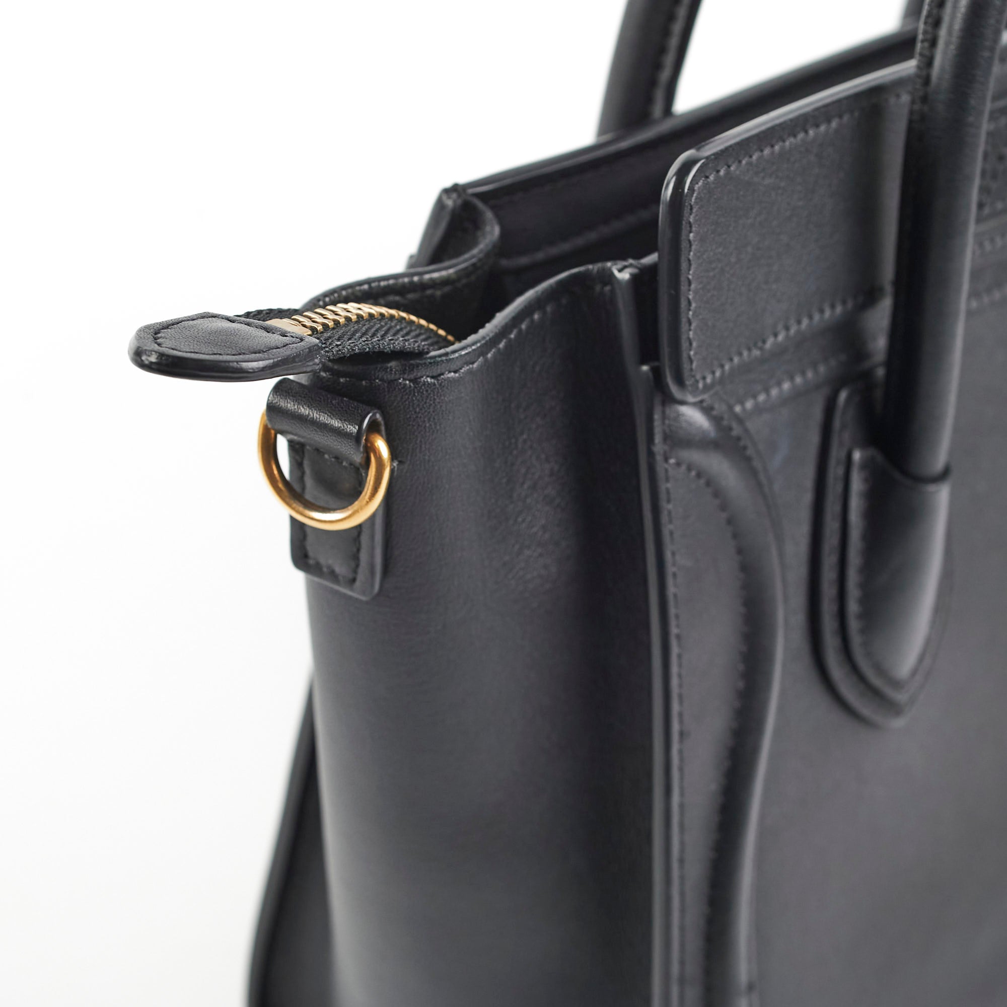 Celine Luggage Nano Black Handbag - Luxury Leather Tote Bag for Women | Perfect for Work, Travel & Everyday Use