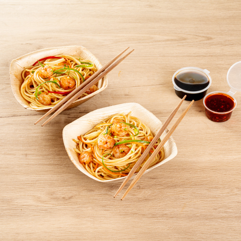 Bambuddha Brown Bamboo Contour Chopsticks - Eco-Friendly 9.5