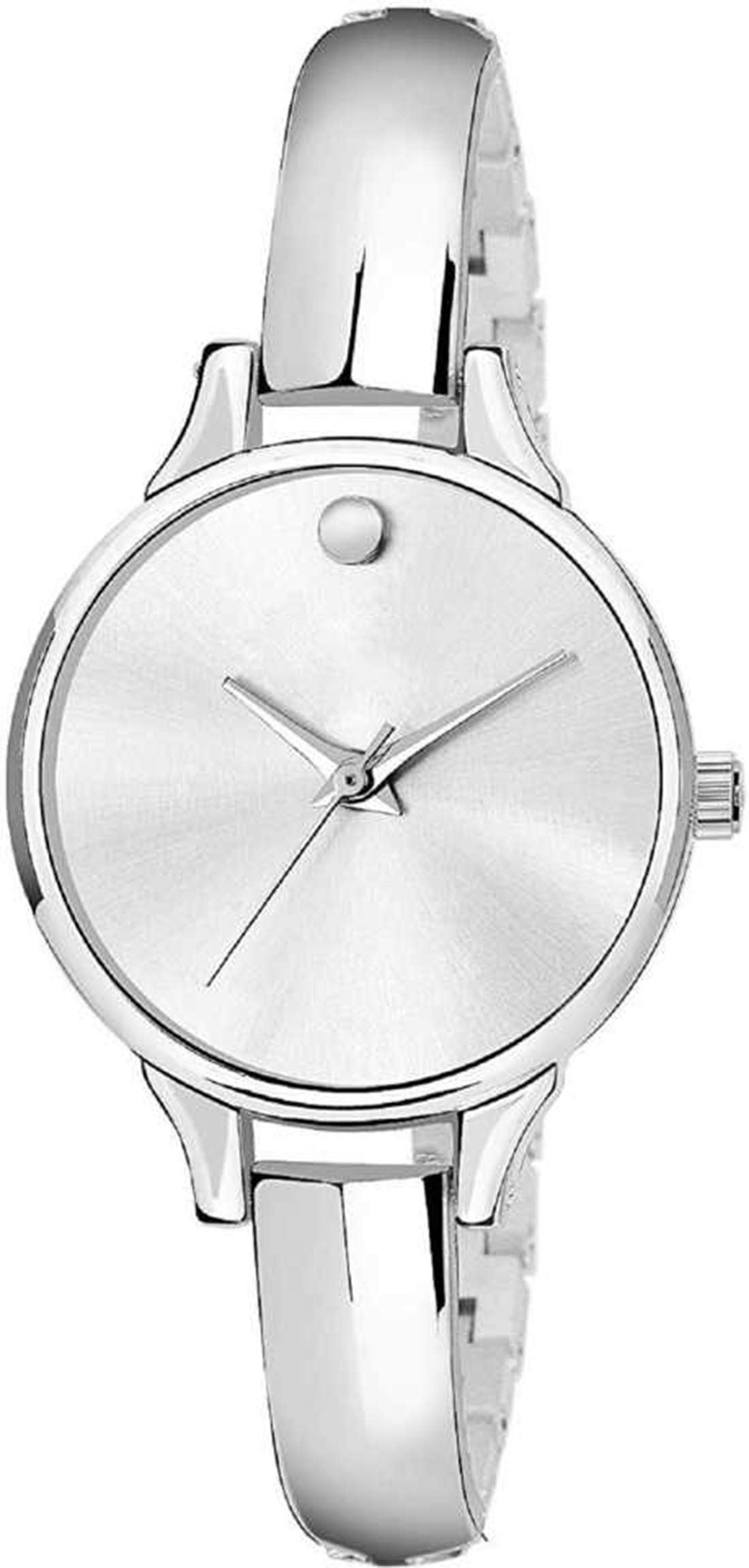 Acnos® Premium Silver Plated Analog Watch for Women & Girls - Elegant Silver Dial with Matching Strap & Case - Perfect for Office, Parties & Everyday Wear