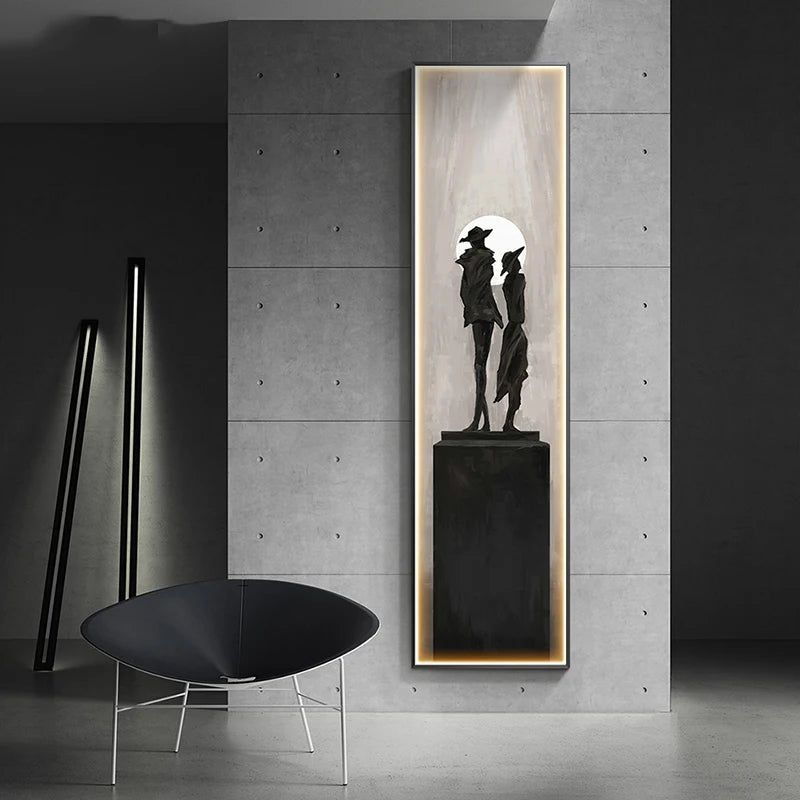 Modern LED Abstract Lady Art Wall Lamp - Elegant Home Decor Lighting for Living Room, Bedroom & Office - Perfect for Ambient & Accent Lighting