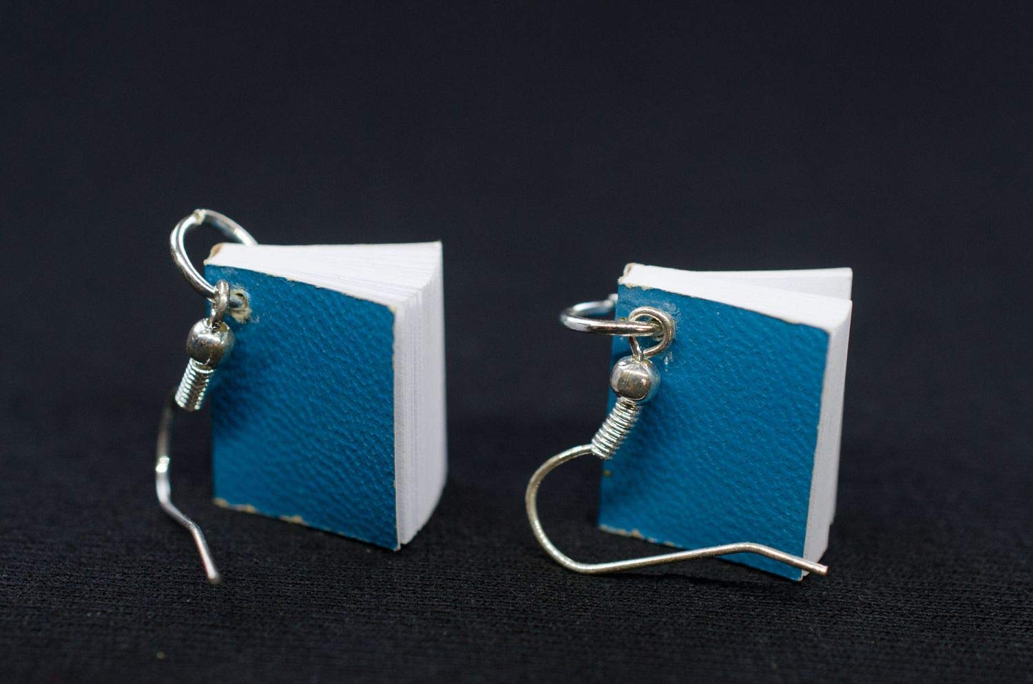 Book Earrings for Women - Mini Book Jewelry, Bookworm Gift, Blue Page Earrings - Perfect for Book Lovers, Librarians & Literary Events
