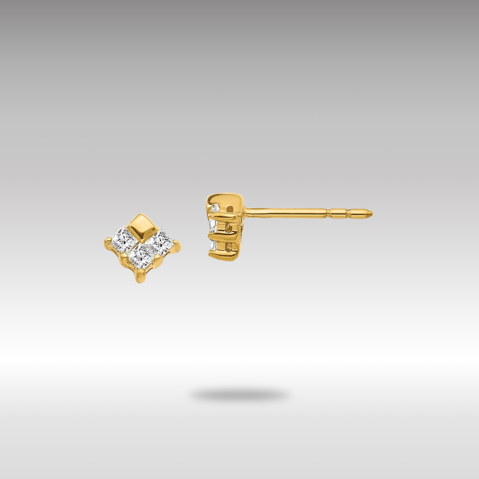 14K Gold Diamond Stud Earrings for Women - EM4172 025 YA - Elegant Everyday Jewelry & Perfect Gift for Anniversary, Birthday, Wedding