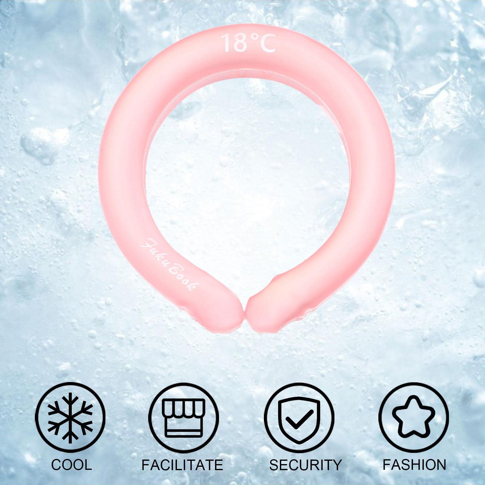 Reusable Cooling Neck Wraps with Ice Pack Tubes - Soothing Relief for Heat & Neck Pain | Perfect for Outdoor Sports, Hot Weather & Migraine Relief