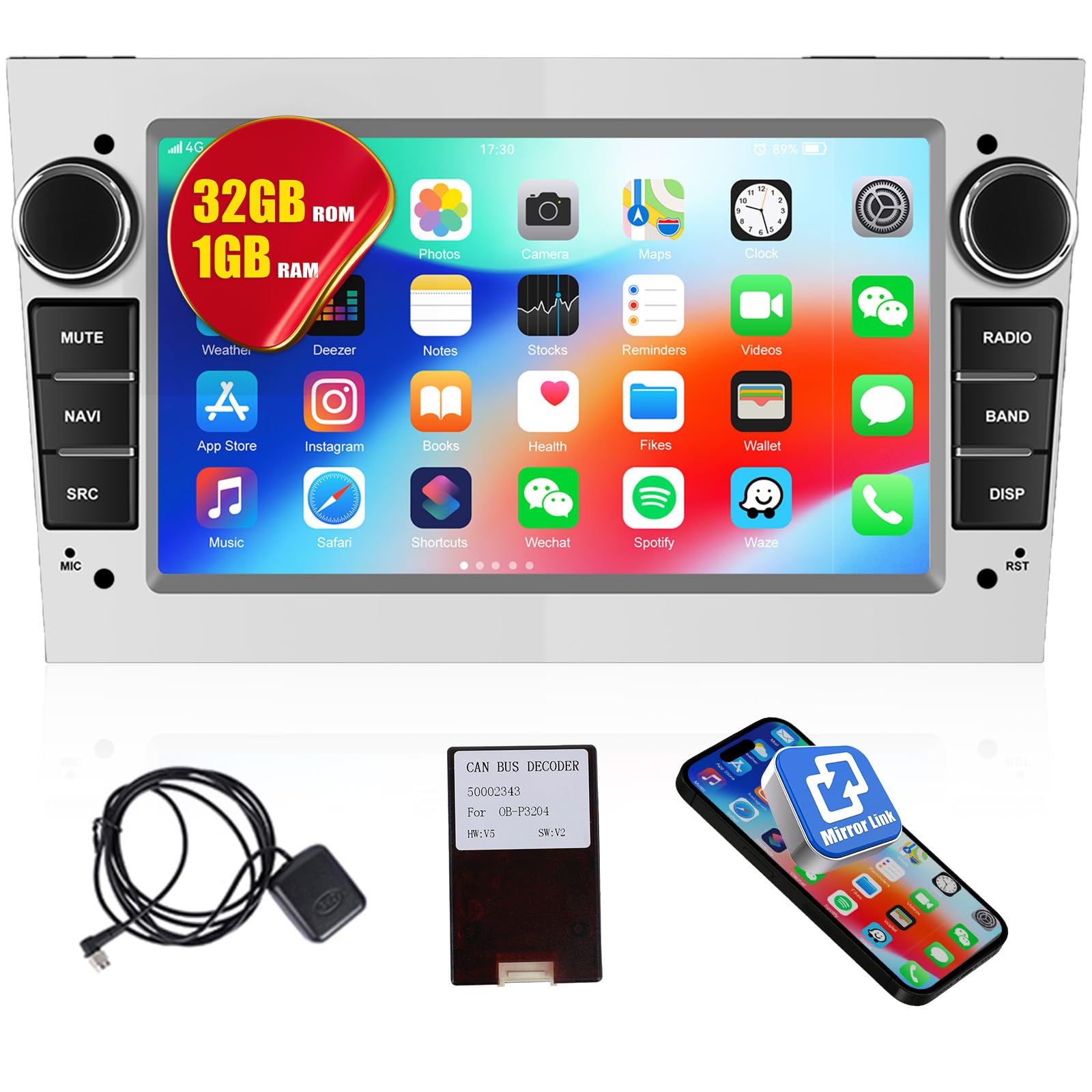 1GB+32GB Android 13 Car Stereo for Vauxhall Corsa Astra Vivaro Zafira Combo Meriva Antara - 7