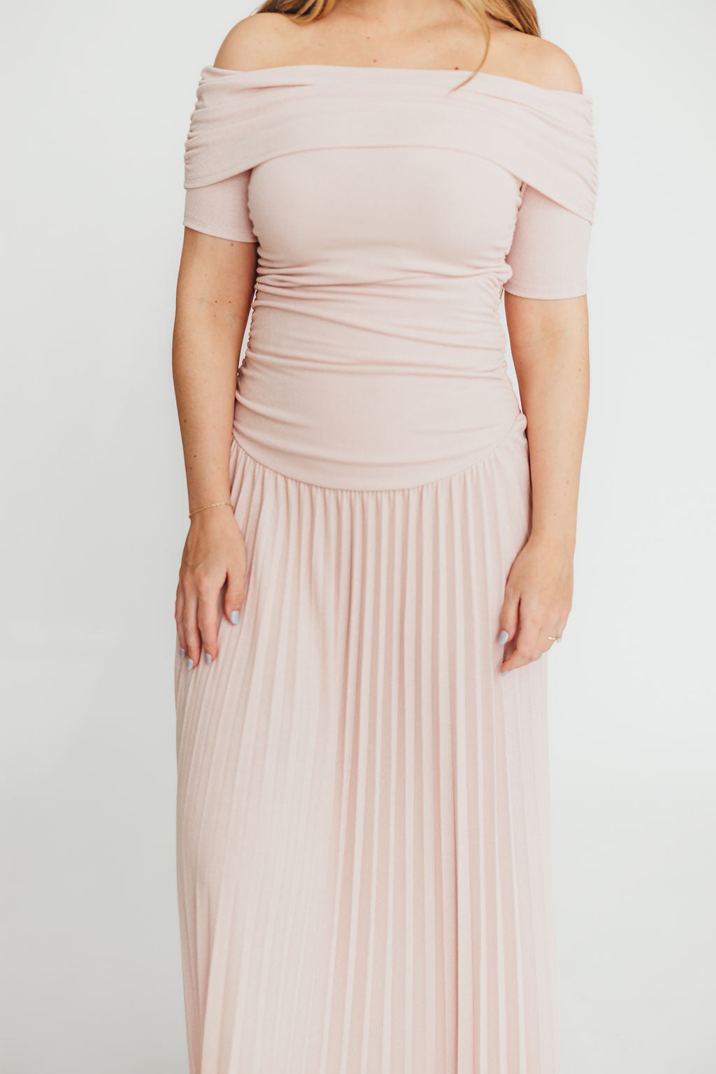 Lennox Maxi Dress for Women - Elegant Dusty Pink Flowy Long Dress for Summer, Beach, Wedding & Special Occasions