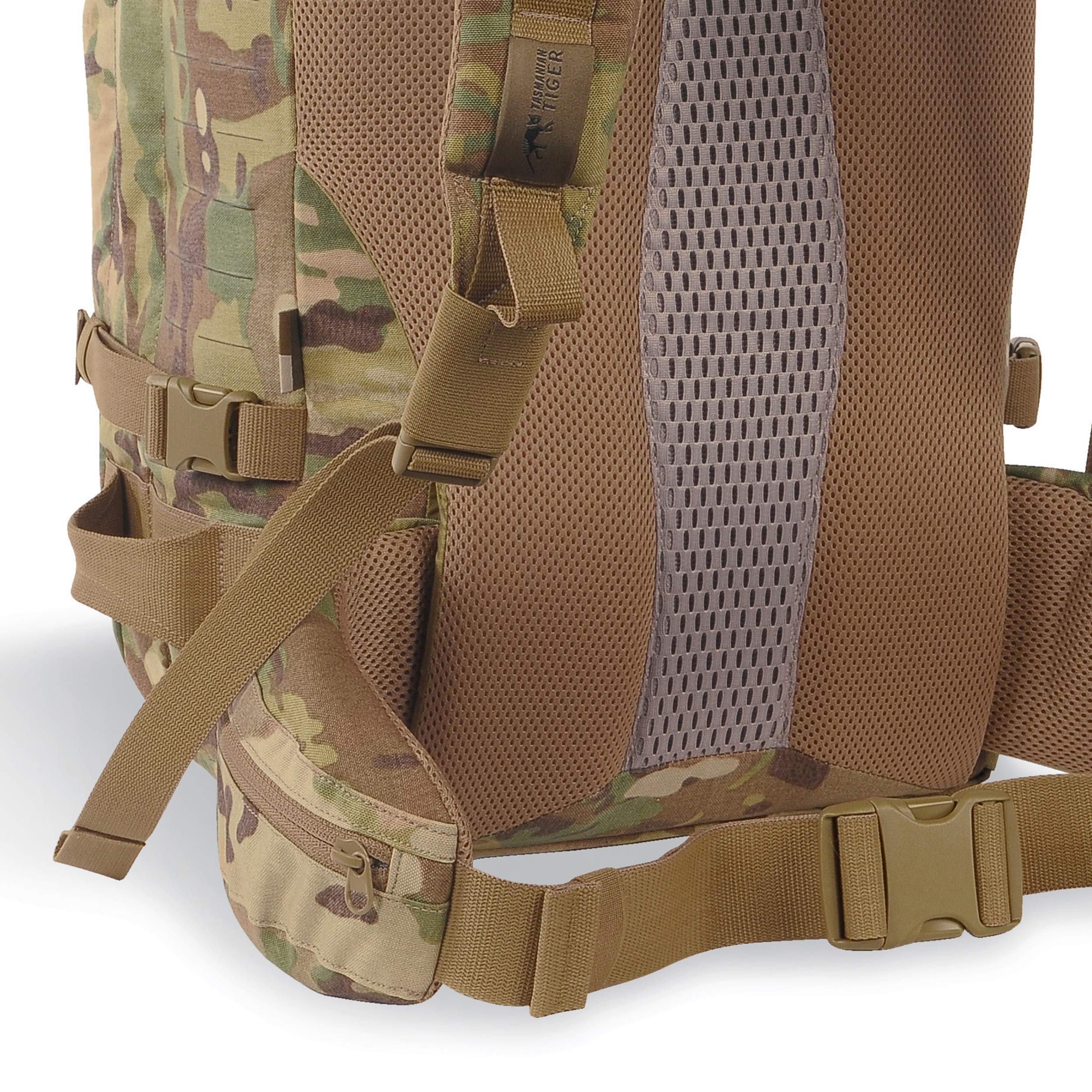 Tasmanian Tiger Mission Pack Mk II 37L Tactical Backpack - Military Grade Combat Backpack with Laser Cut MOLLE System & YKK RC Zippers (Multicam) - Perfect for Outdoor Adventures, Hiking, Airsoft & Military Operations