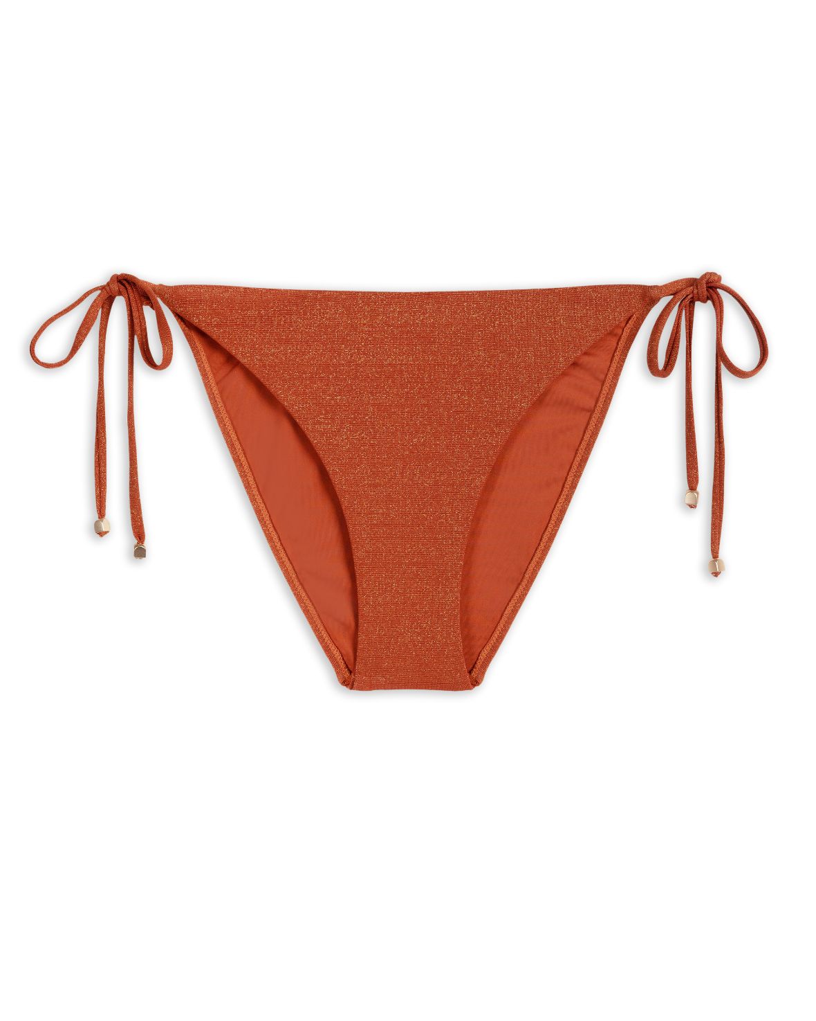 Sexy High Waist Metallic Tie Side Bikini Bottoms - Women's Swimwear for Beach & Pool Party | Summer Vacation Essentials