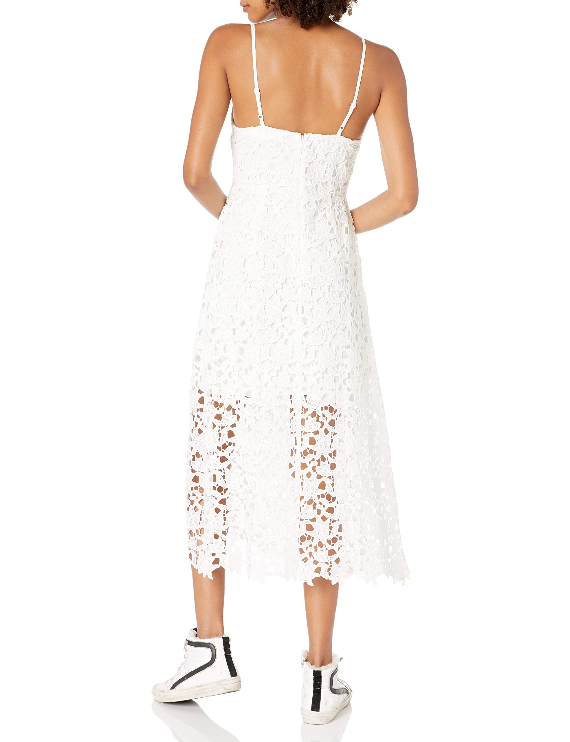 ASTR the Label Women's Sleeveless Lace Fit & Flare Midi Dress - Elegant Summer Wedding Guest Dress for Cocktail Parties & Date Nights