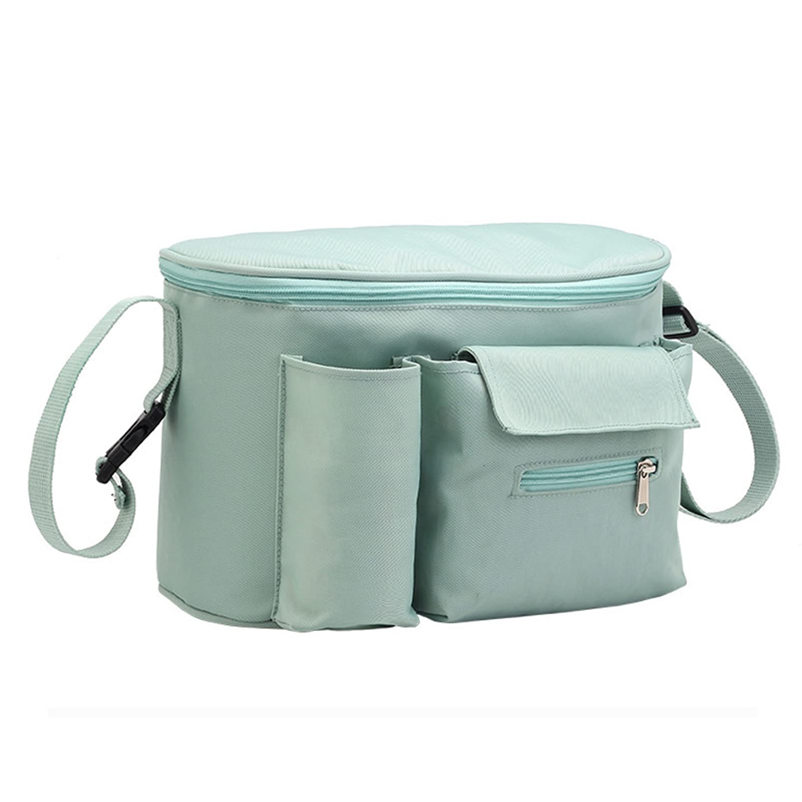 Walker Bag with Cup Holder & Pockets - Wheelchair Backpack Organizer for Mobility Scooters, Transport Chairs & Rollators | Green Storage Solution for Daily Essentials & Travel Accessories
