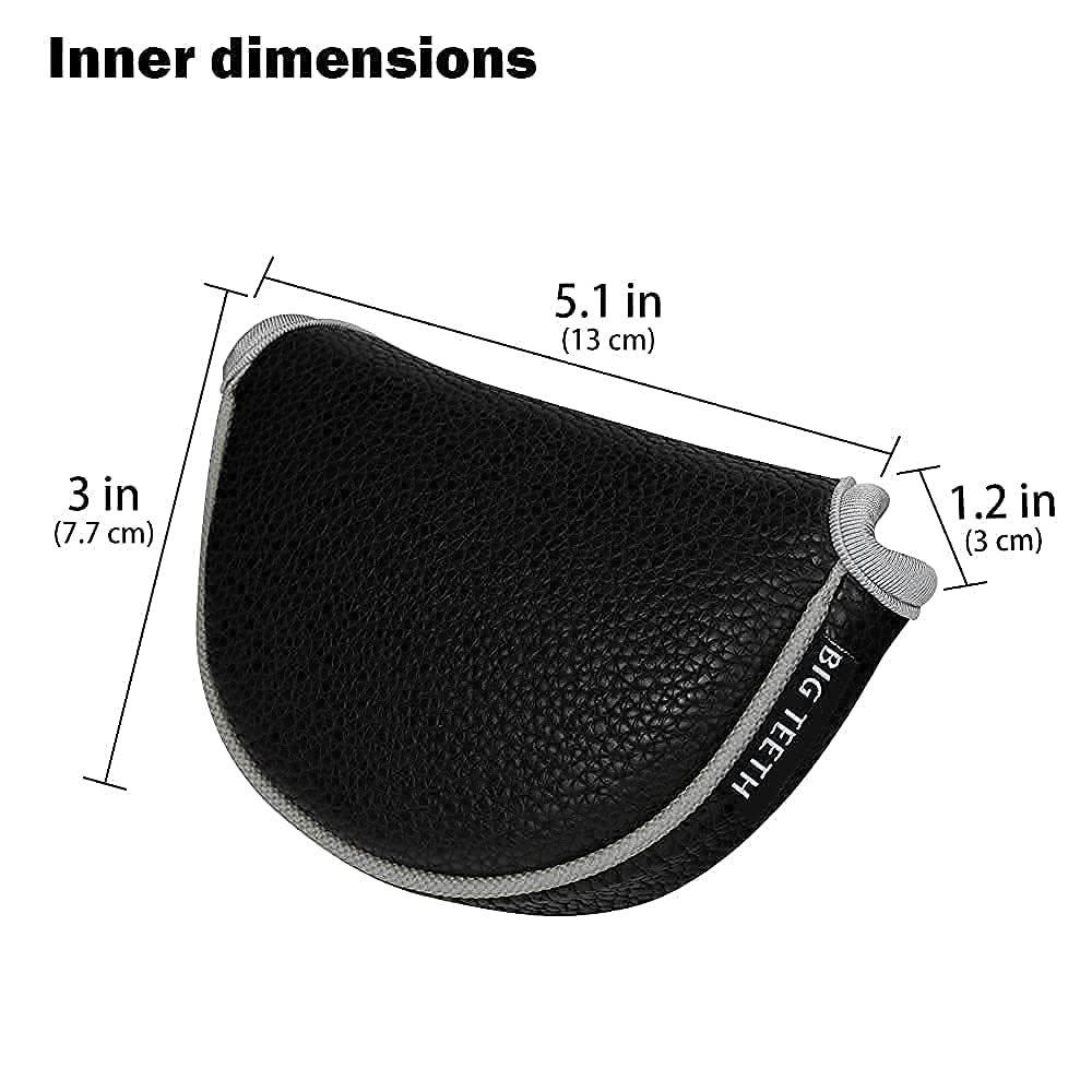 Big Teeth Golf Putter Headcover - Magnetic Closure Center Shaft Putter Cover for Mini Golf Clubs | Golf Club Protector for Practice & Course Play