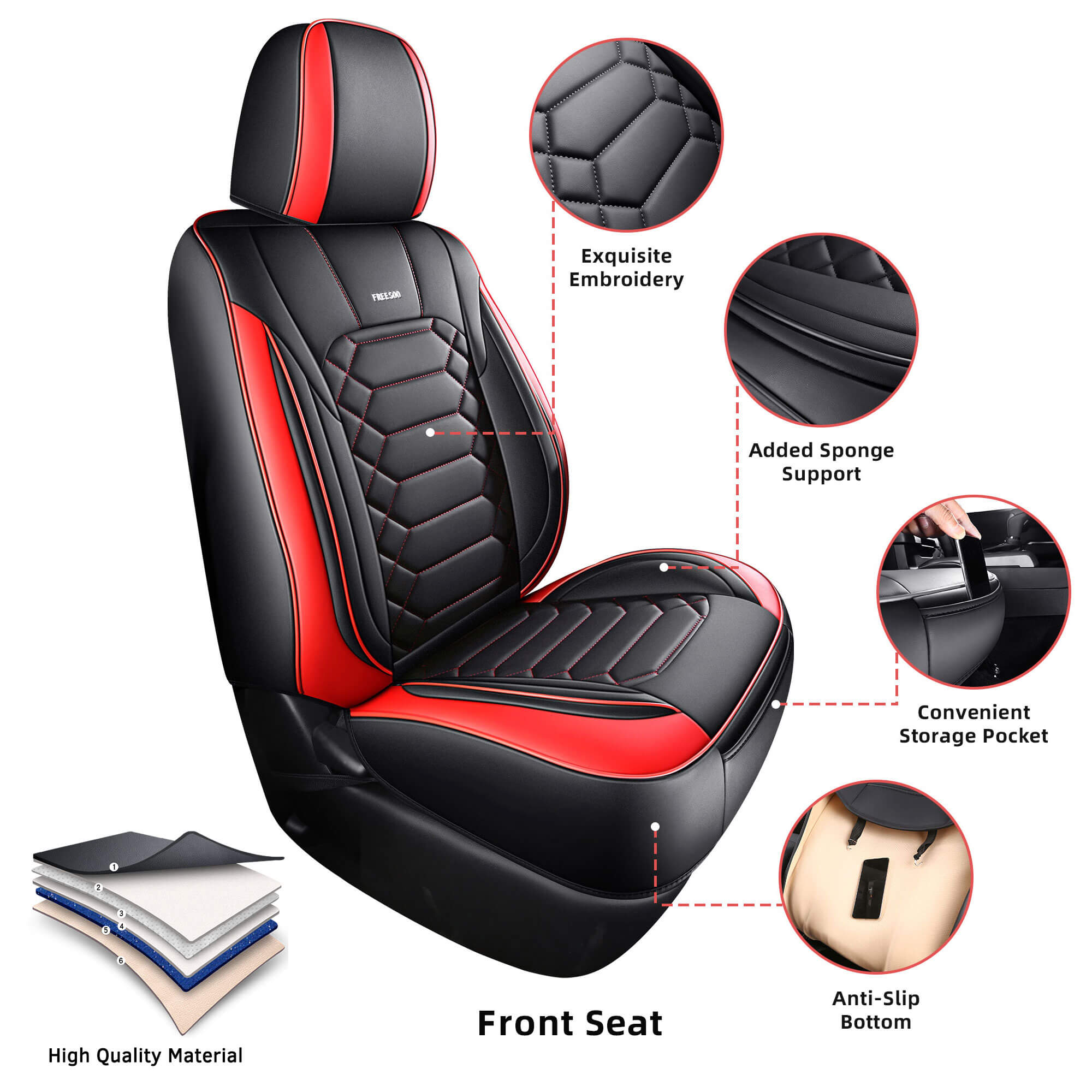 Toyota Tacoma Universal Seat Covers 2005-2023 | Waterproof & Durable | Perfect Fit for 40/60 Rear Seats | Model Q350216 | Ideal for Off-Roading, Camping & Daily Commute