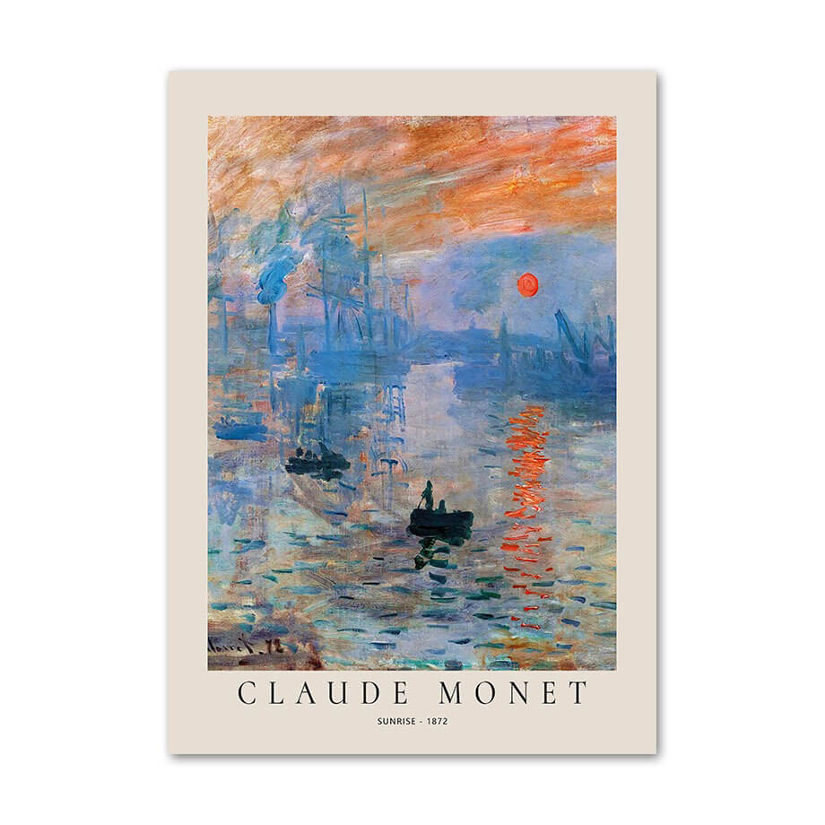 Monet Impressionist Art Canvas Posters - High Quality Wall Decor for Living Room, Bedroom & Office | Perfect Gift for Art Lovers