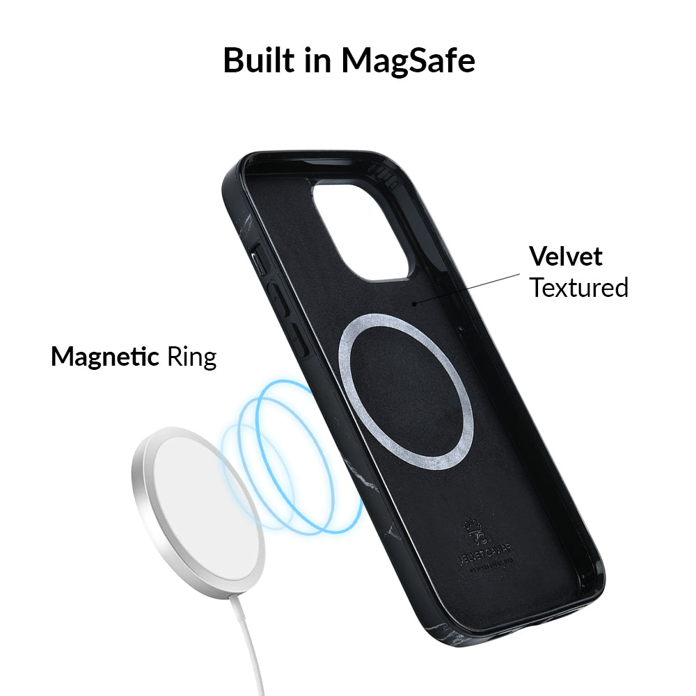Premium Black Marble iPhone Case - Slim Protective Cover with Anti-Slip Grip | Perfect for Work, Travel & Everyday Use
