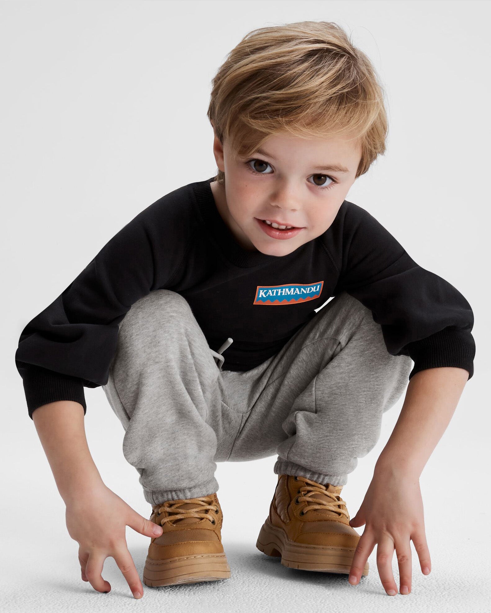 Heritage Logo Kids' Light Grey Marle Jogger Pants - Comfortable & Stylish for School, Play & Everyday Wear