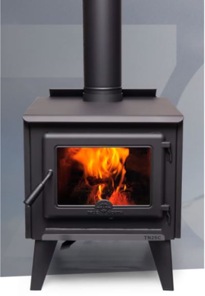 True North TN25C EPA Certified Wood Burning Stove - Efficient Heating for Cabins, Homes & Outdoor Living Spaces