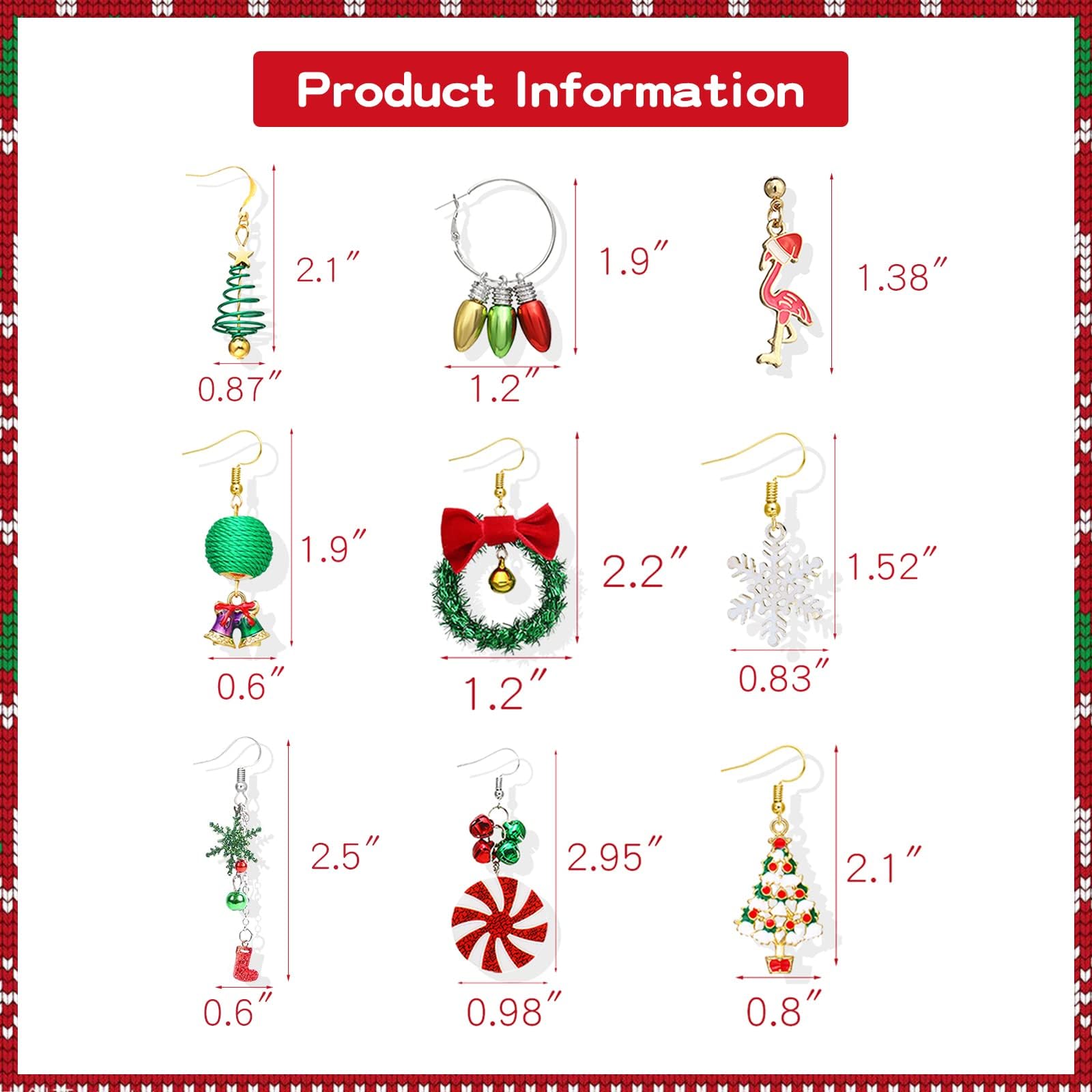 Festive Christmas Tree Dangle Earrings for Women - Snowflake, Santa, Candy Cane & Snowman Holiday Jewelry | Perfect Winter Party Accessories & Stocking Stuffers Gifts for Christmas Celebrations