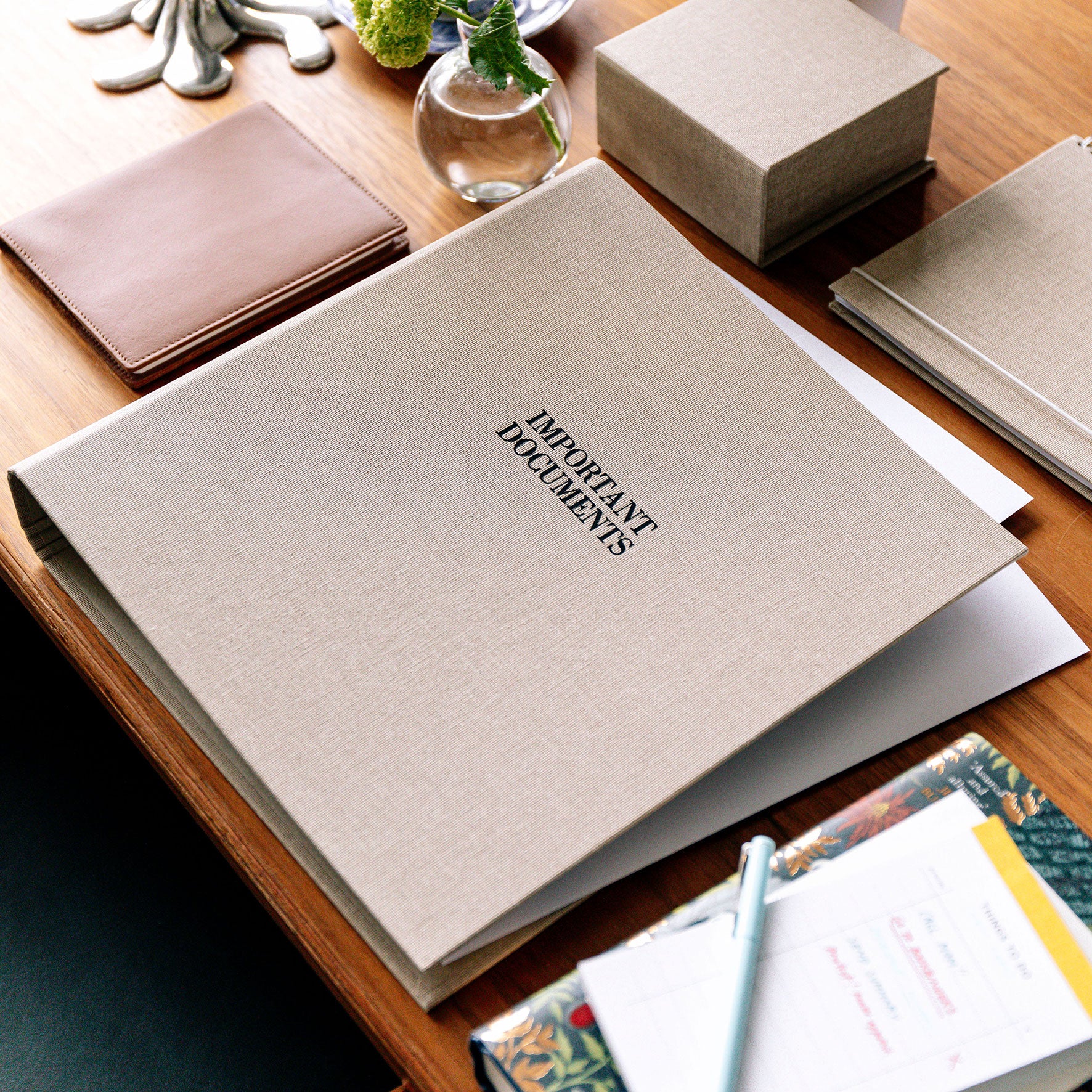 Bookbinders Design Premium Cloth Ring Binder A4 Size Sand Brown - Perfect for Office, School & Document Organization