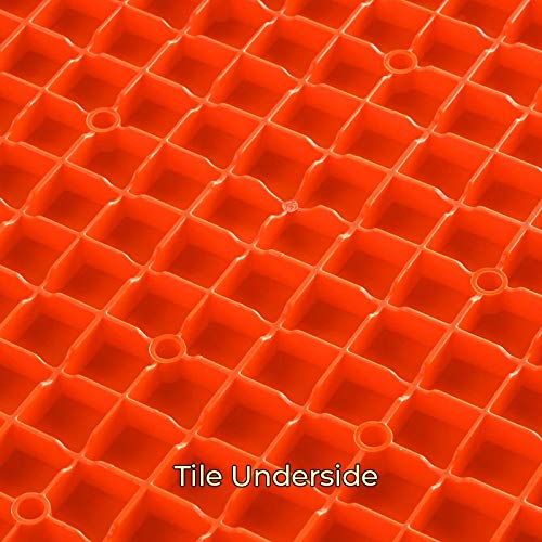 TracStep Modular Interlocking Garage Floor Tiles - 100-Piece Set in Grey | Durable & Easy Installation for Home Gym, Workshop & Garage Storage