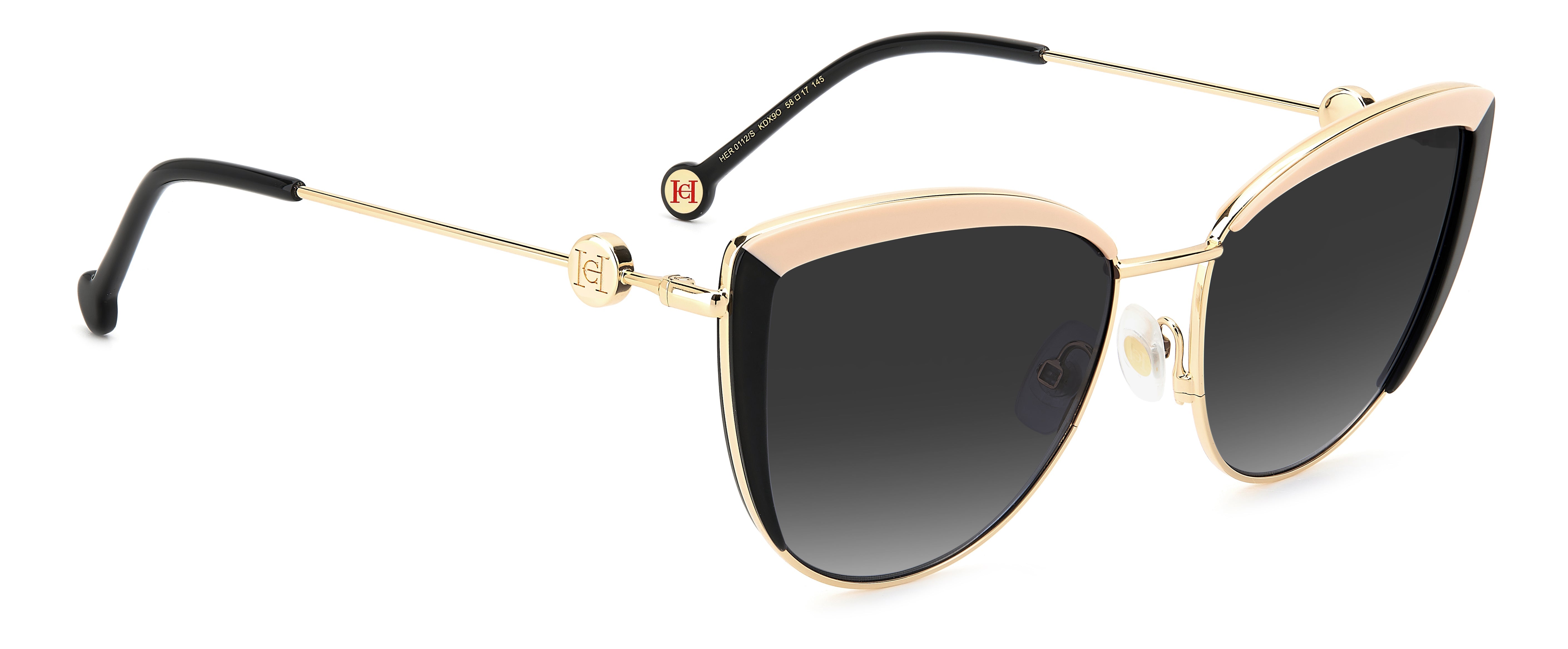 Carolina Herrera HER 0112/S Women's Luxury Sunglasses - UV Protection & Polarized Lenses for Driving, Beach & Outdoor Activities
