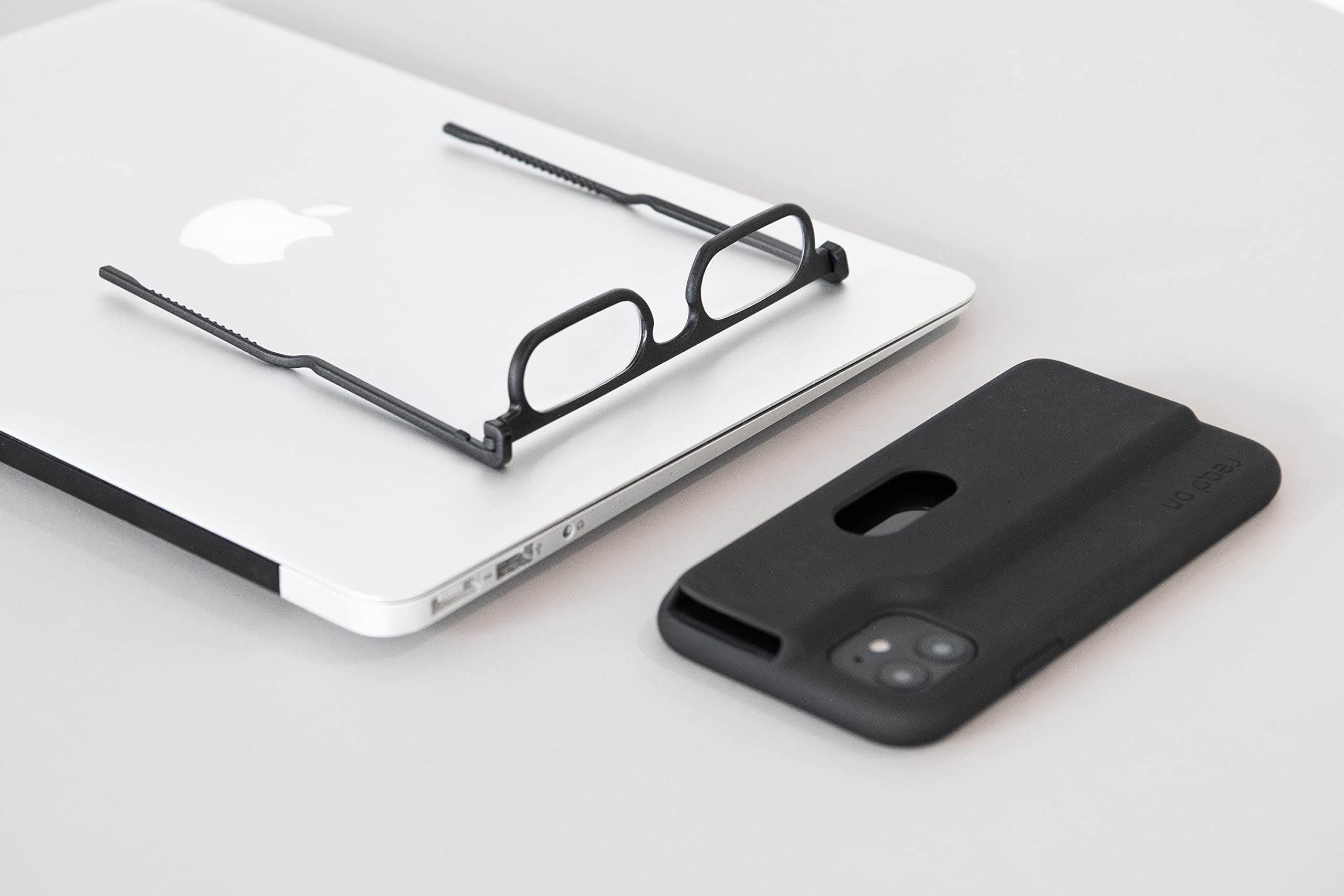 Readon iPhone 11 Pro Max Case with Built-in Reading Glasses - Protective Phone Cover with Magnifier for Reading, Perfect for Seniors & Book Lovers (Use Cases: Reading Books, Menus, Small Print in Daily Life)