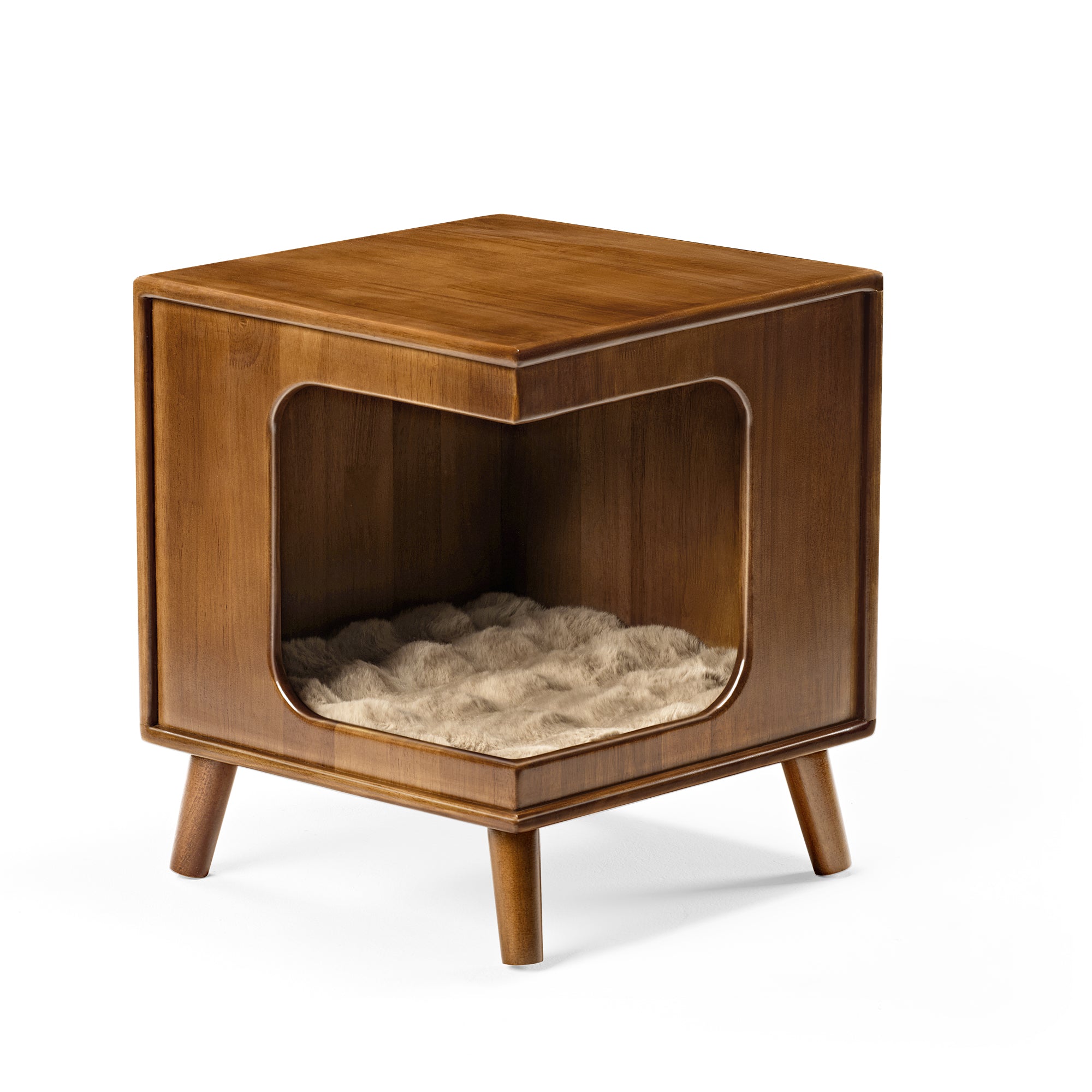 Multi Functional Cat Bed & Side Table - Stylish Pet Furniture for Small Spaces, Living Room & Bedroom Décor