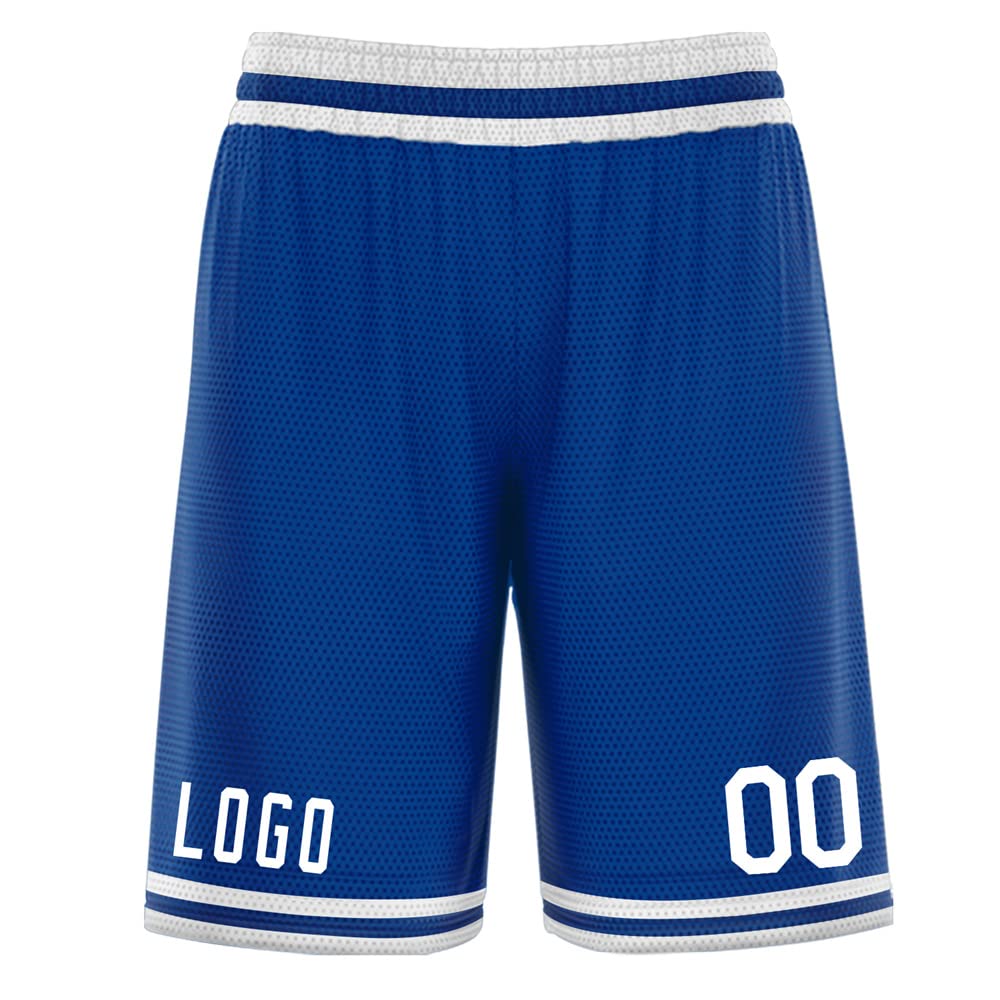 Custom Basketball Shorts for Men & Boys - Personalized Stitched/Printed Number & Logo - Breathable Sports Training Shorts for Gym, Practice & Casual Wear