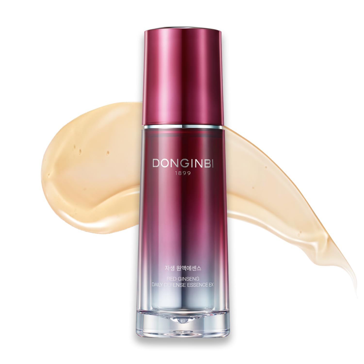 Donginbi Red Ginseng Daily Defense Essence - Anti-Aging & Antioxidant Facial Serum with Korean Red Ginseng Extract, 2.03 fl oz / 60ml - Hydrating & Brightening Skincare for Day & Night Routine