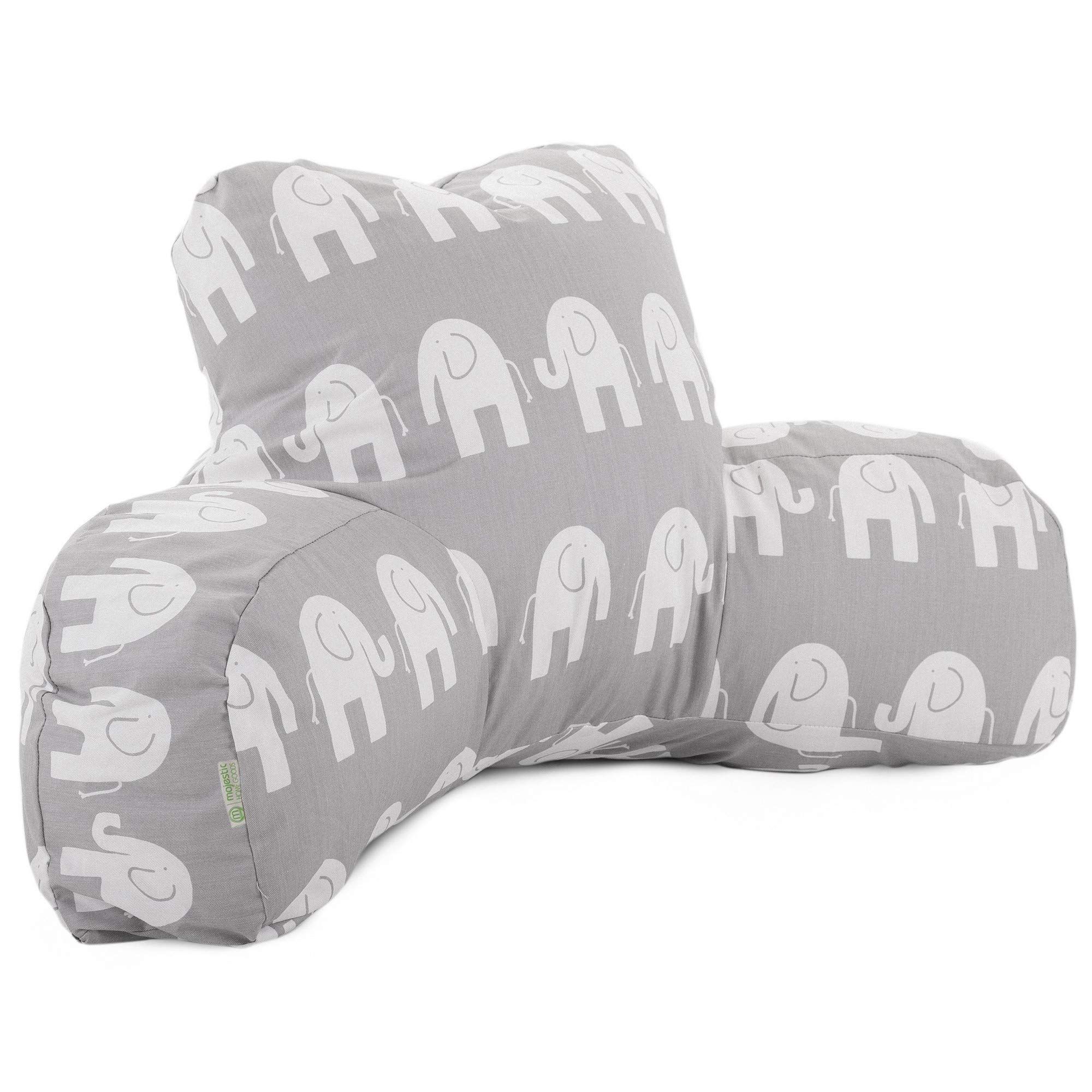 Ellie Reading Pillow by Majestic Home Goods - Soft Gray Backrest Support for Reading in Bed, Sofa & Floor - Perfect Gift for Book Lovers & Students