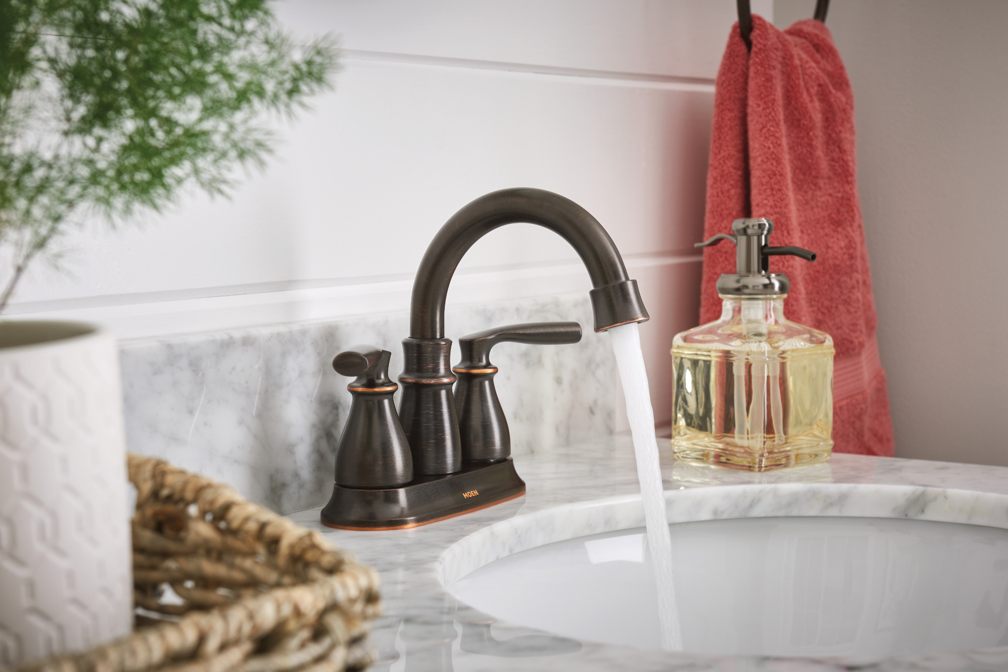 Hilliard Two Handle High Arc Bathroom Faucet - Brushed Nickel Vessel Sink Faucet for Bathroom Vanity, Perfect for Modern and Traditional Home Decor - Ideal for Bathroom Sink, Powder Room, and Guest Bath Installations