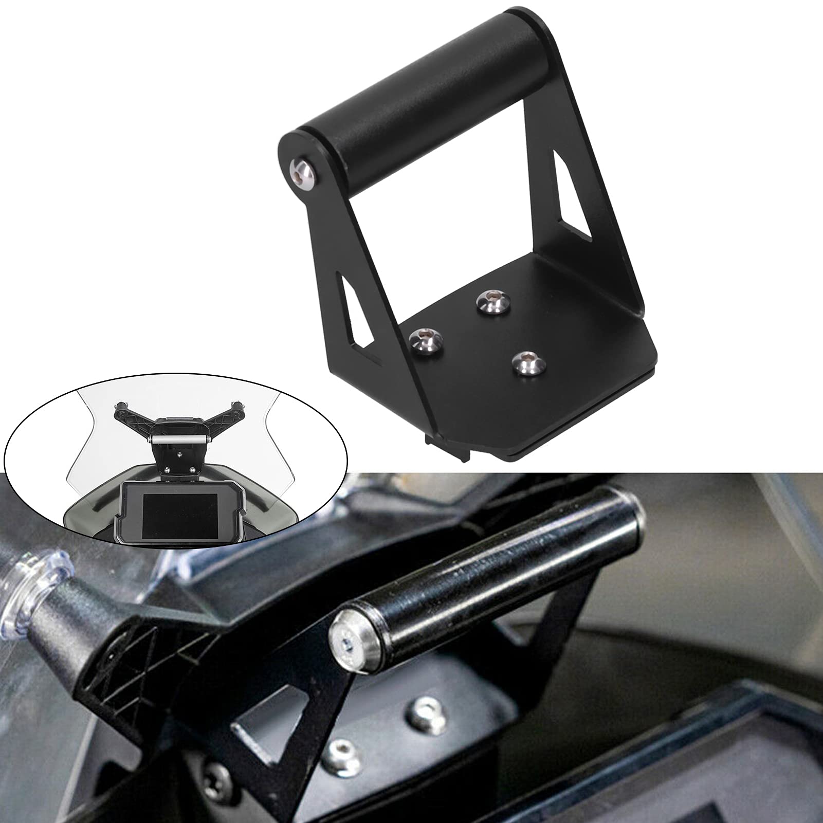 KIMISS Motorcycle GPS Phone Mount Holder - Universal Windshield Navigation Bracket for 790 Adventure/R/ADV 2019-2021 - Perfect for Adventure Riding & Off-Road Navigation