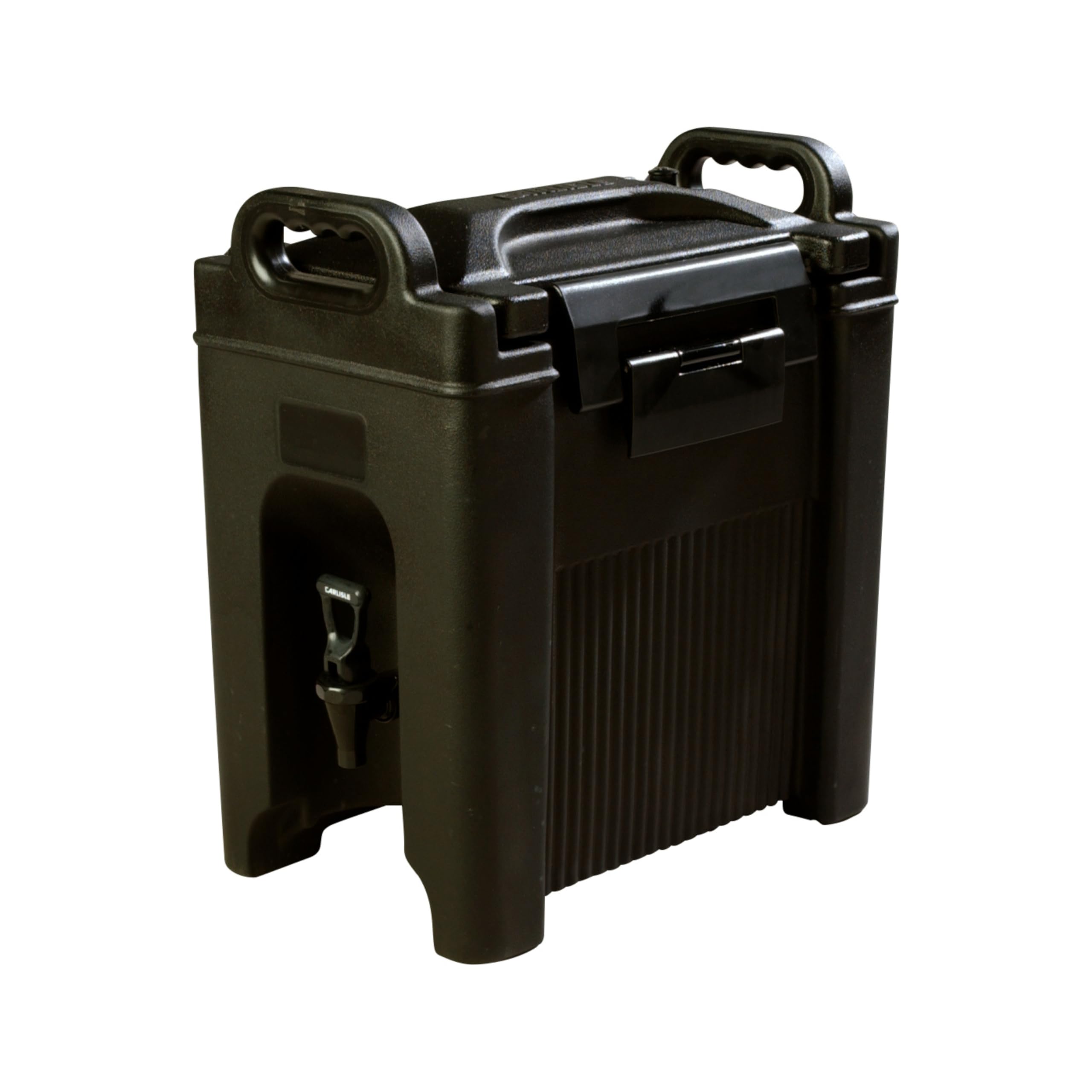 Carlisle 2.5-Gallon Insulated Beverage Dispenser for Coffee, Tea & Drinks - Food-Grade Catering Container with Handles, Durable PE Shell & PU Insulation - Perfect for Parties, Events, Restaurants & Catering Services (Black)