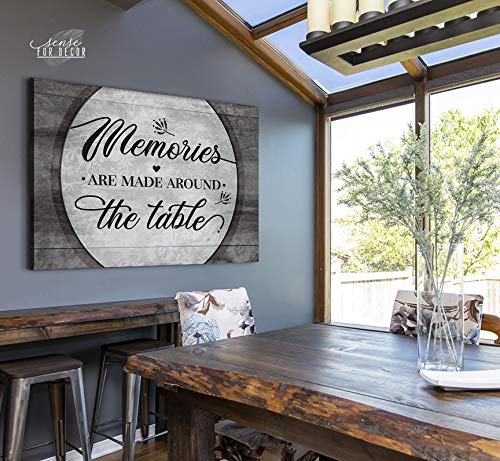Elegant Framed Wall Art for Kitchen & Dining Room - Grey Home Decor Sign | Perfect for Farmhouse, Modern & Rustic Interior Design