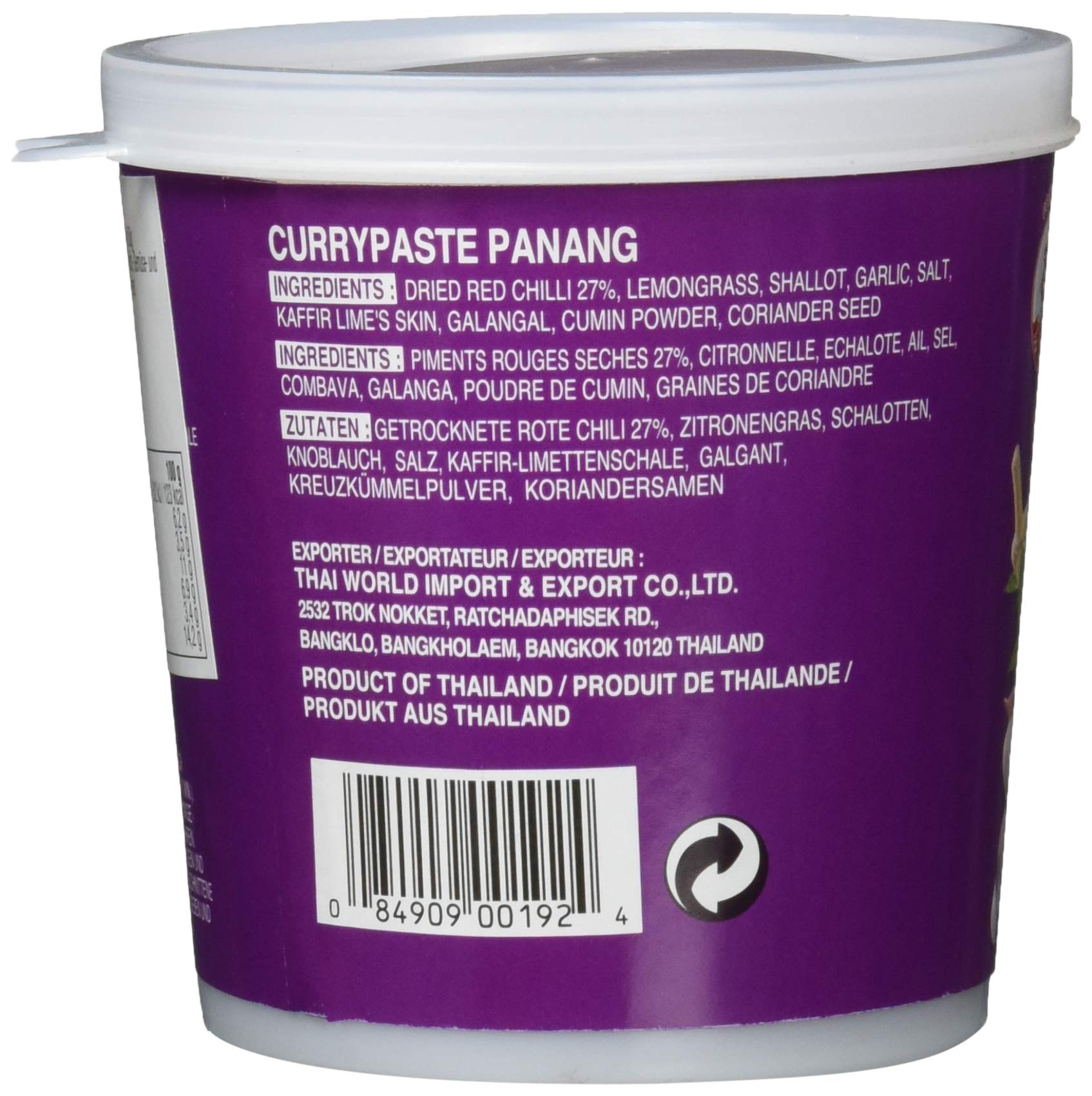 Authentic Thai Panang Curry Paste - 400g | Premium Cock Brand | Perfect for Stir-Fries, Soups & Thai Cooking at Home