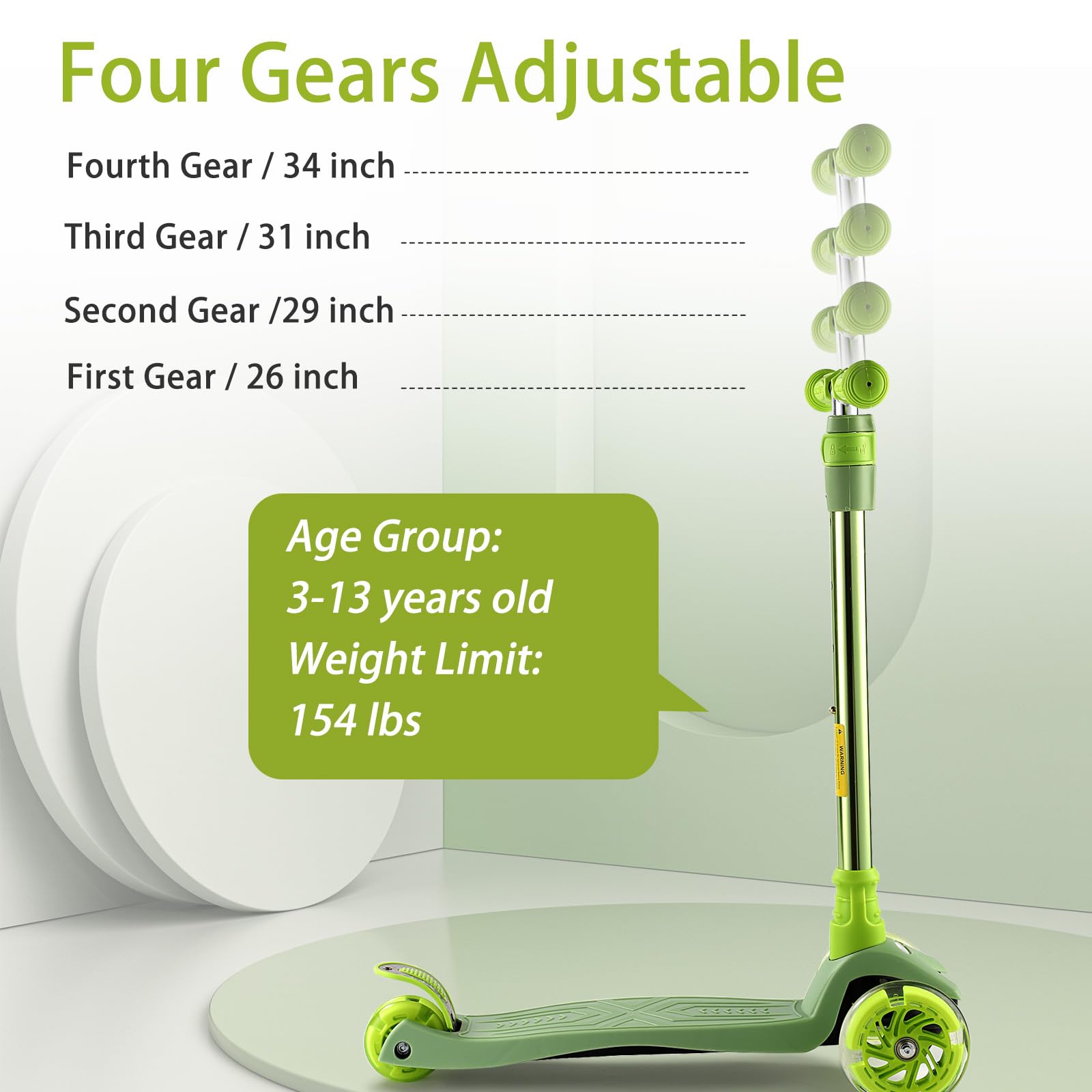**Best 3 Wheel Scooter for Kids Ages 3-12 - LED Light Up Wheels, Adjustable Height & Sturdy Deck - Perfect for Outdoor Play, Commuting & Birthday Gifts**