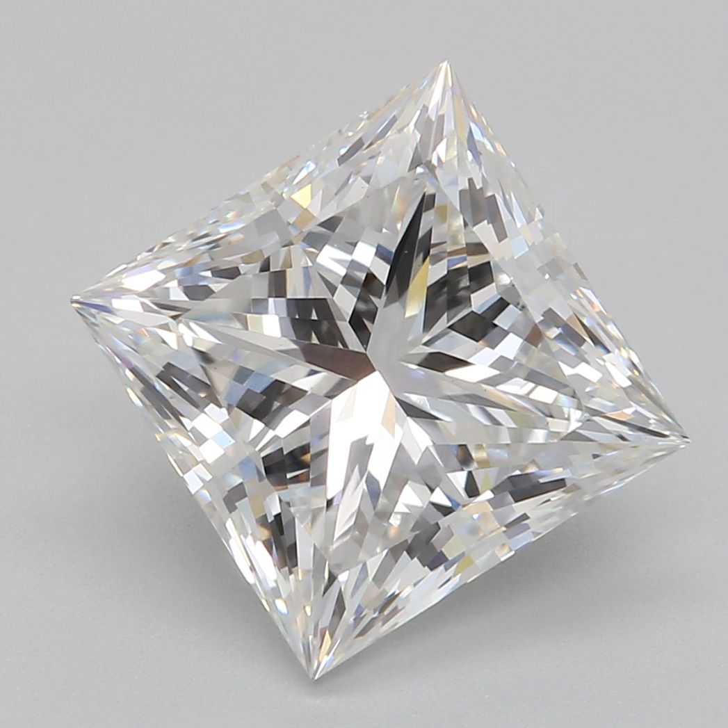2.55 Carat F VS1 Princess Cut Lab-Grown Diamond for Engagement Rings & Fine Jewelry