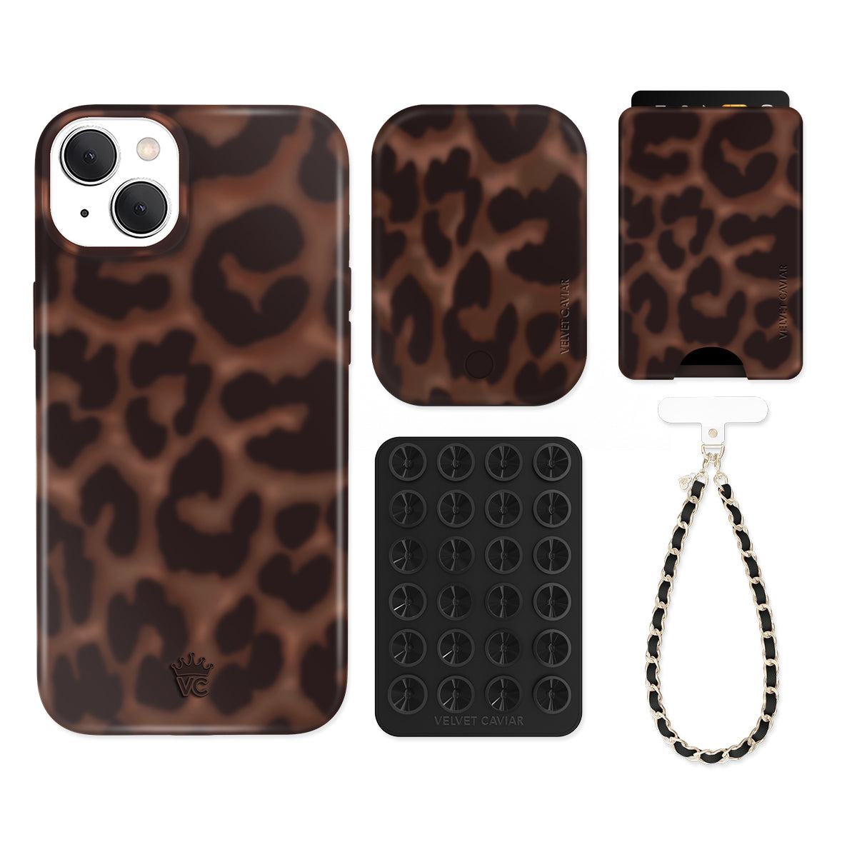 It Girl Leopard Print iPhone Case & Wallet Bundle Set - Stylish Accessories for Women, Trendy Phone Cover & Card Holder Combo - Perfect for Everyday Use, Travel, and Fashion Outfits