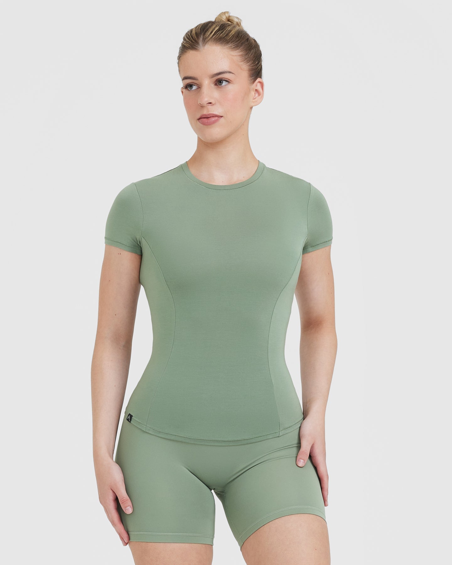 Mellow™ Soft Short Sleeve T-Shirt for Women - Comfortable Casual Sage Green Tee | Perfect for Everyday Wear, Lounge & Outings