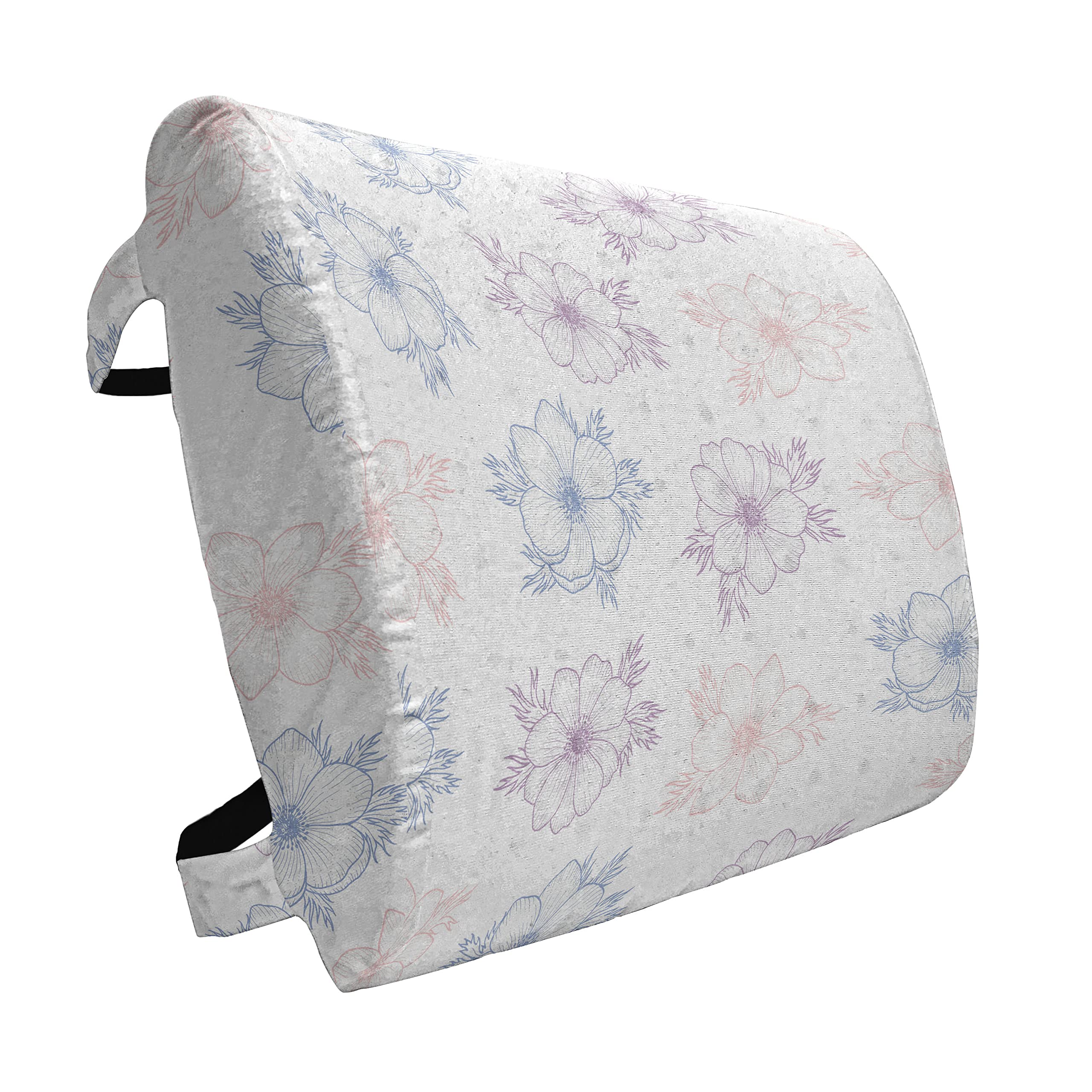 Ambesonne Anemone Flower Lumbar Support Pillow - Soft Colors Bridal Corsage Design, High Density Foam for Office Chair & Car Seat (14