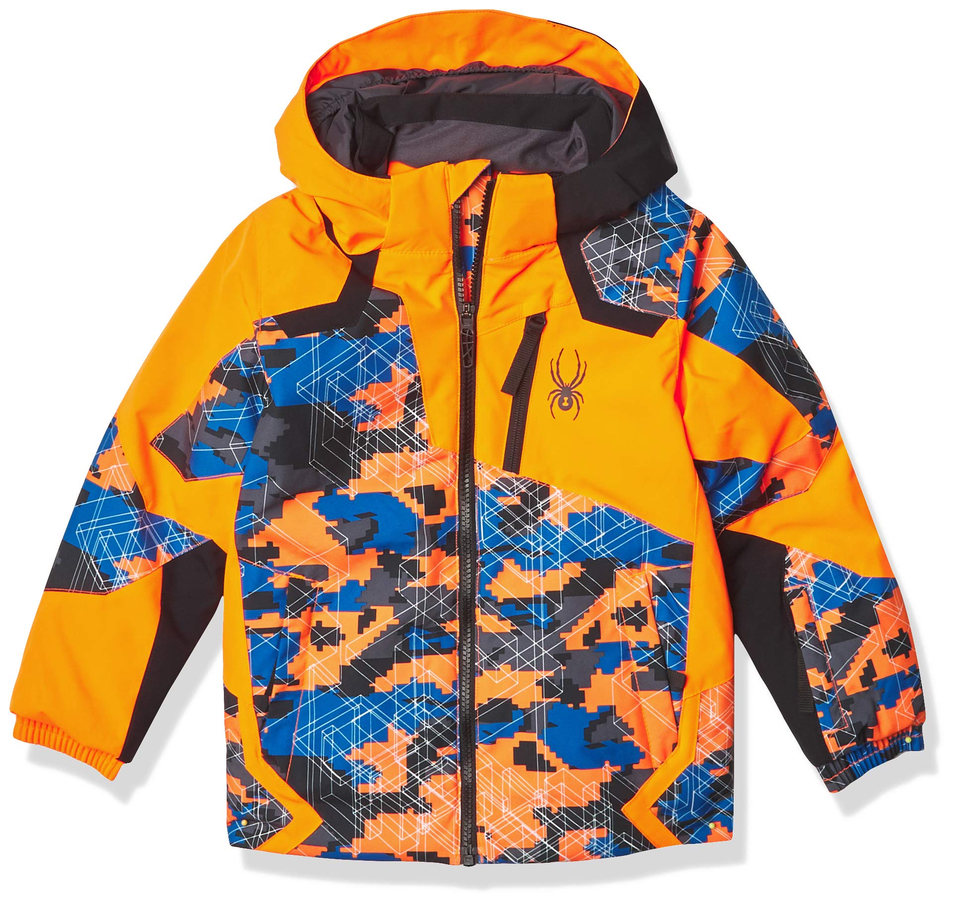 Spyder Boys Mini Leader Jacket - Camo Maze Print Waterproof Snow Jacket for Toddler & Little Kids (Ages 5-7) - Winter Outdoor Skiing & Snowboarding Coat
