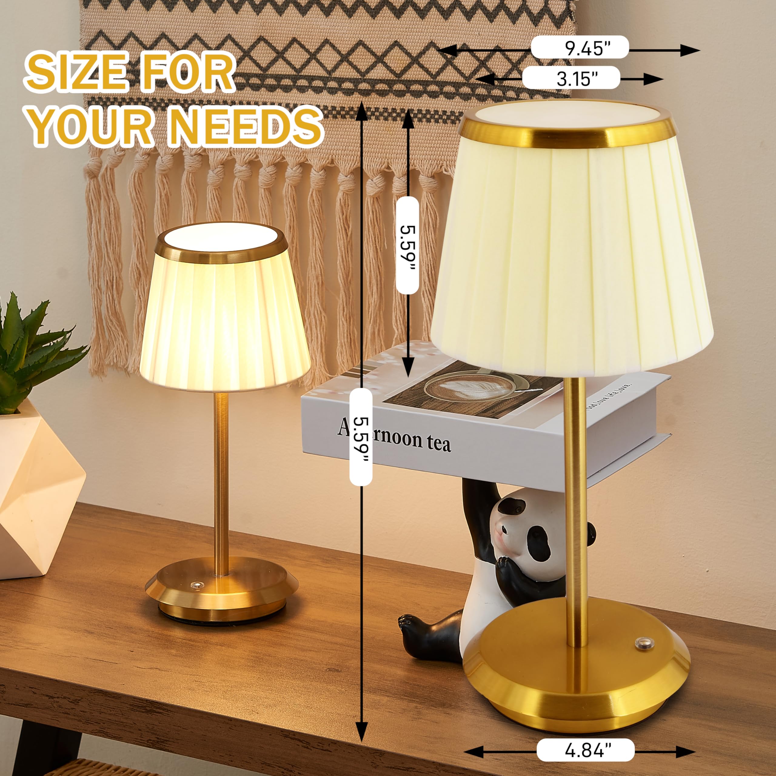 SOL HOME AND GARDEN Modern Table Lamp with USB Touch Switch - Bedside Nightstand Lamp for Bedroom, Living Room, Office, Bar & Wedding Decor - Energy Efficient LED Lighting (Bronze) - Perfect for Reading, Relaxing & Creating Ambiance
