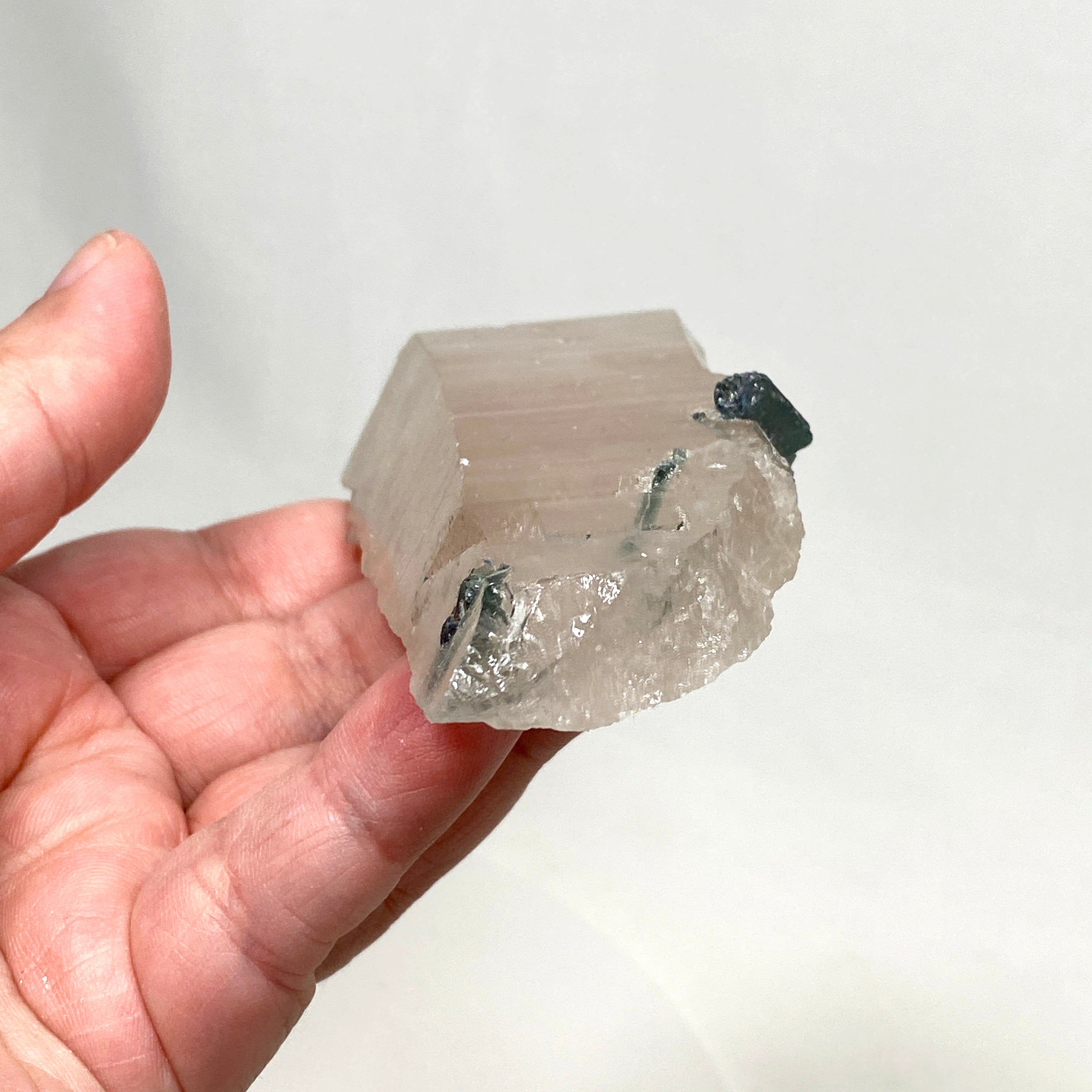 Natural Green Tourmaline on Quartz Crystal Specimen - GTQ 01 | Healing Stone for Meditation, Energy Work & Home Decor