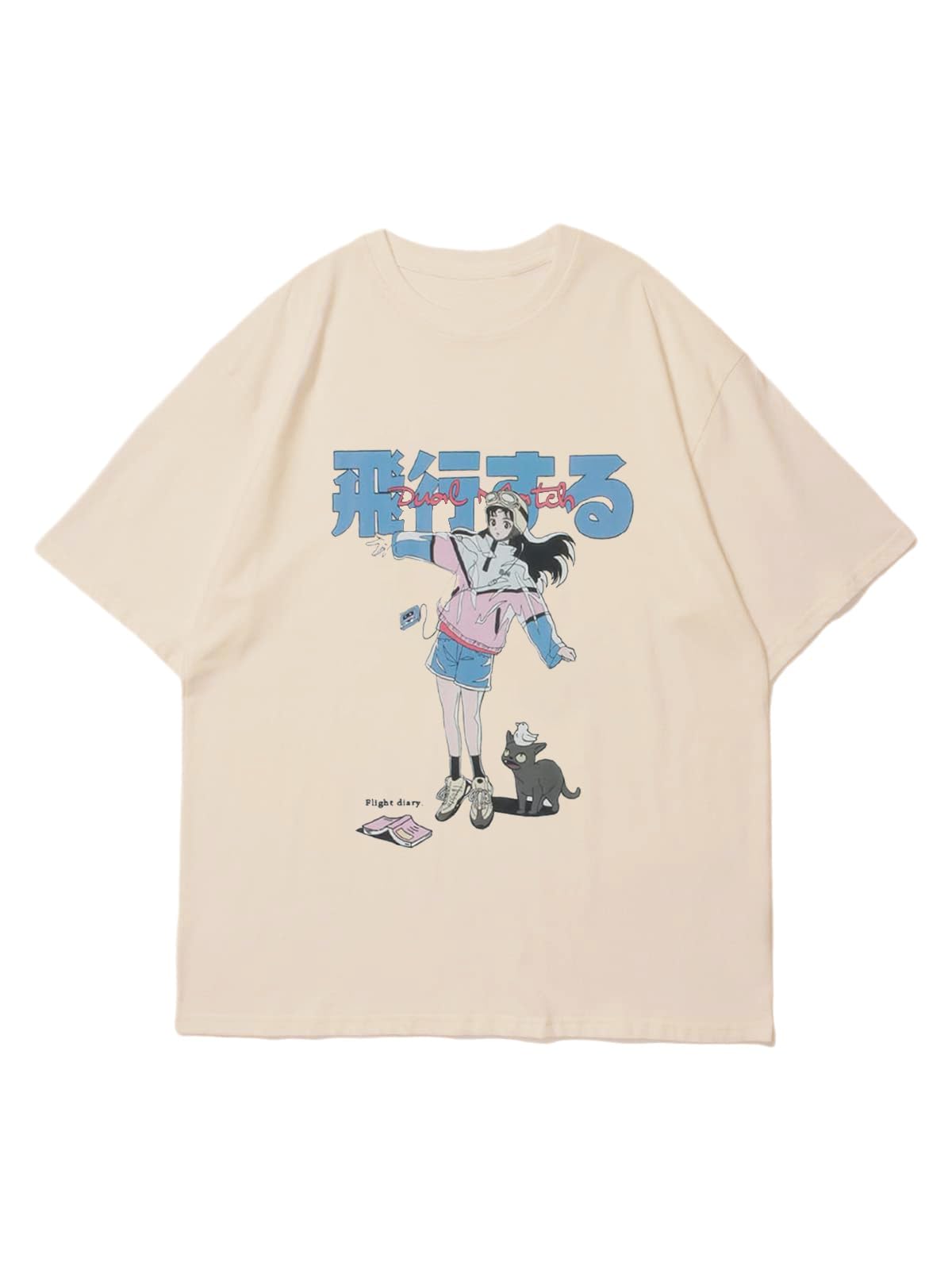 Vamtac Graphic Tees for Men - Japanese Y2K Vintage T-Shirts | Unisex Harajuku Streetwear Shirt | Perfect for Casual Wear, Anime Conventions & Urban Fashion