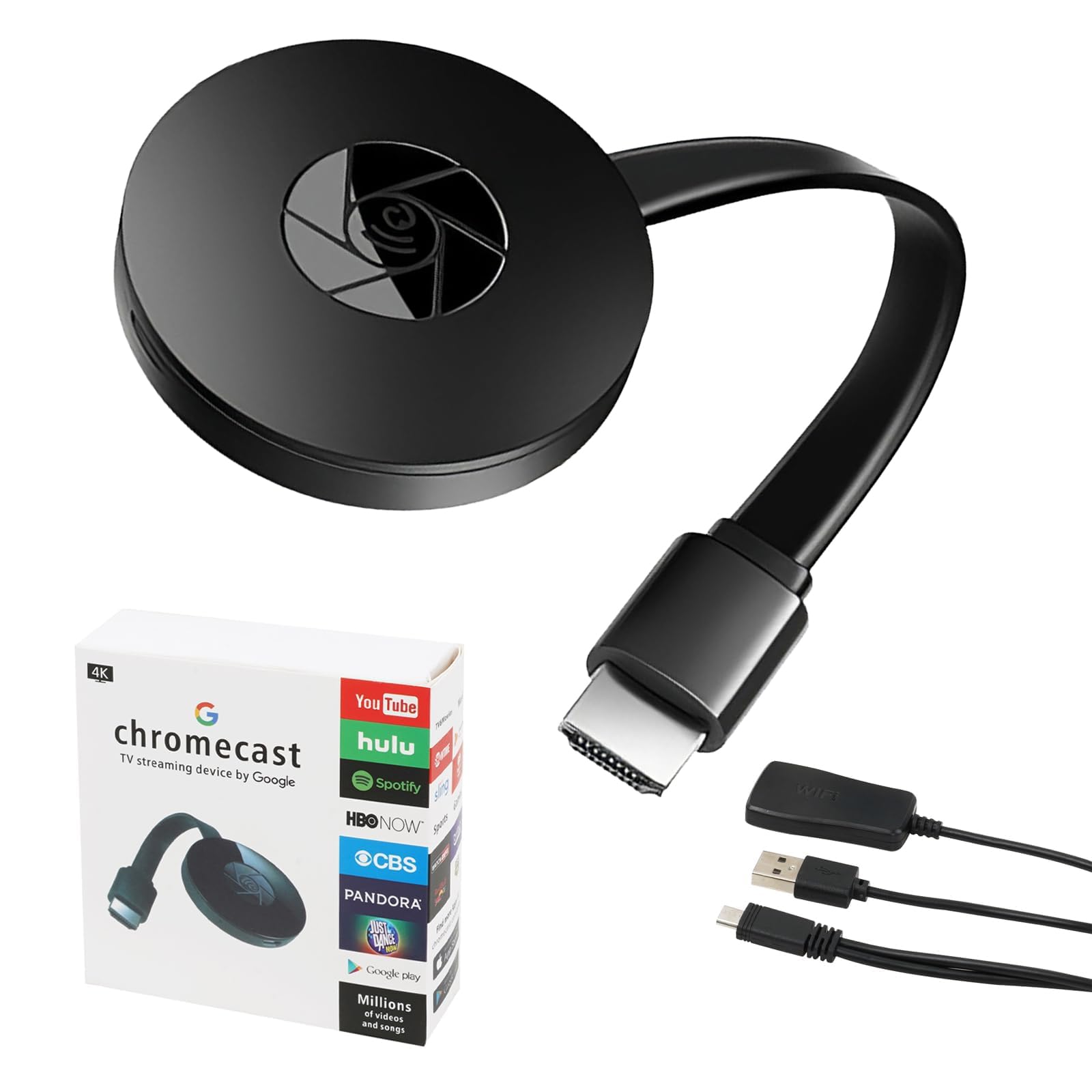 4K Wireless HDMI Dongle - 1080P Dual H.265/HEVC Decoder for Android/iOS/Windows/Mac/Projector | DLNA/AirMirror/AirPlay/Miracast Support | Perfect for Home Theater, Office Presentations & Gaming Streaming