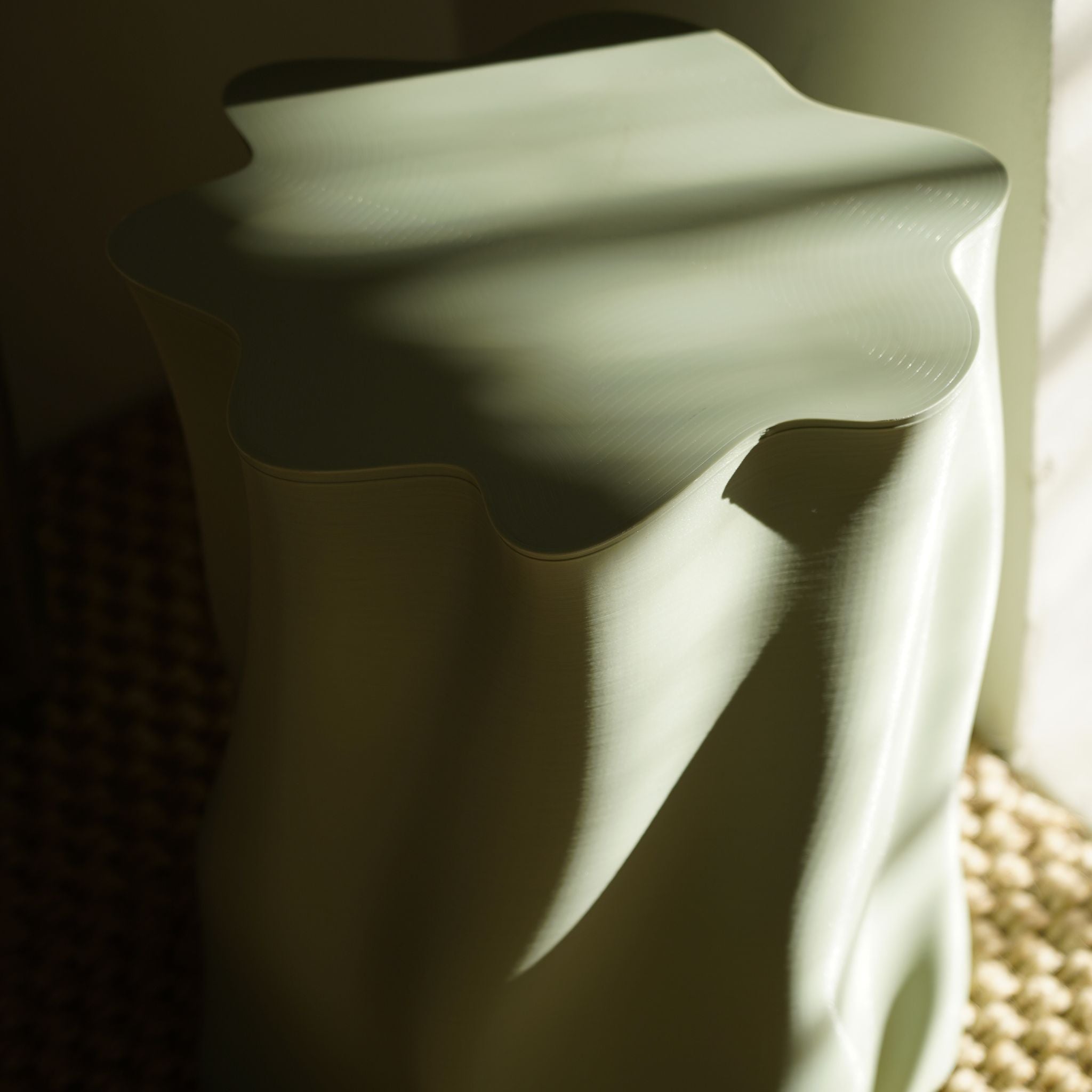 Lulu Stool - Medium Size (H45cm) Sage Matte Finish - Modern Home & Office Stool for Living Room, Bedroom, or Workspace